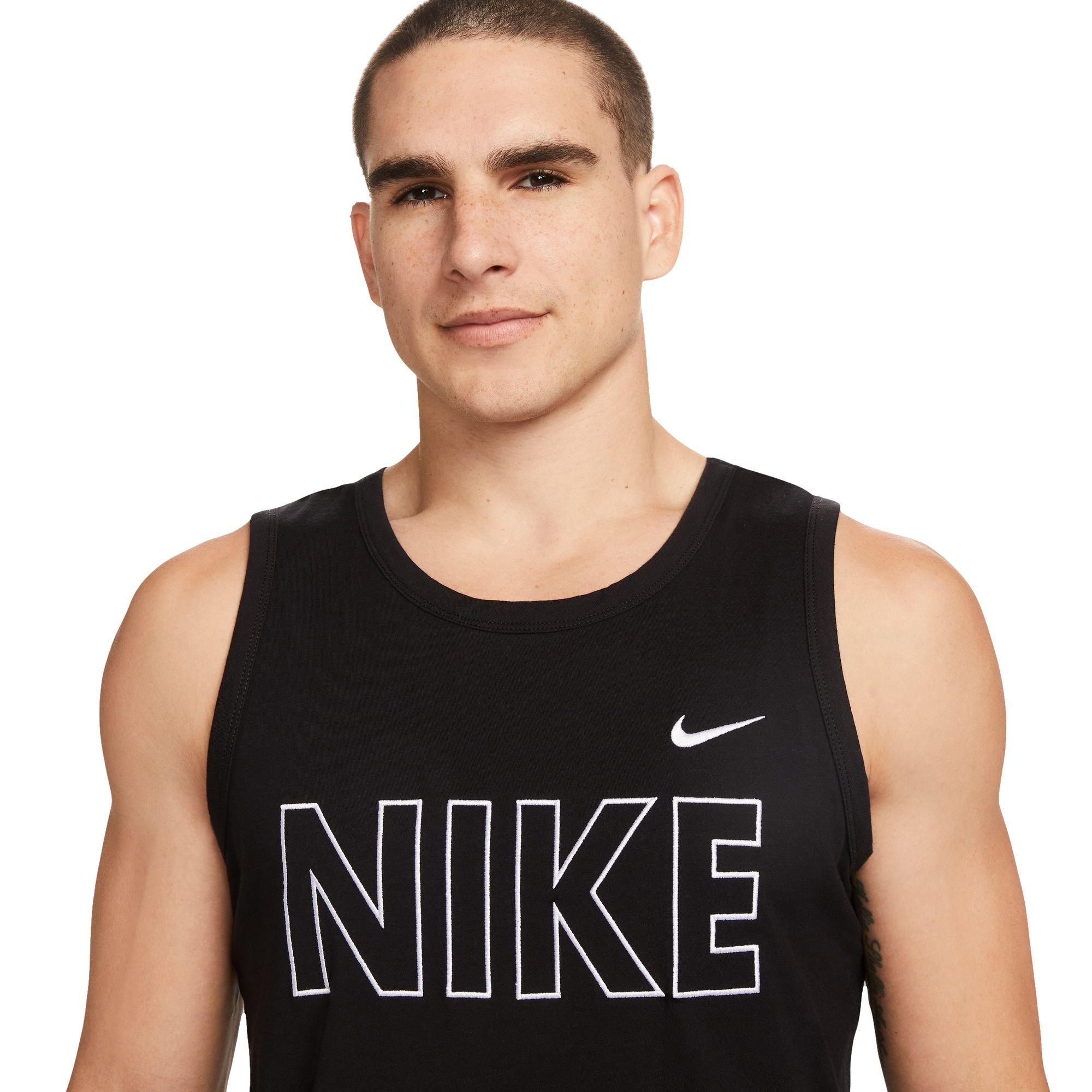Nike Men's Sportswear Gel Front Print Tank-Black - BLACK Thumbnail View 3