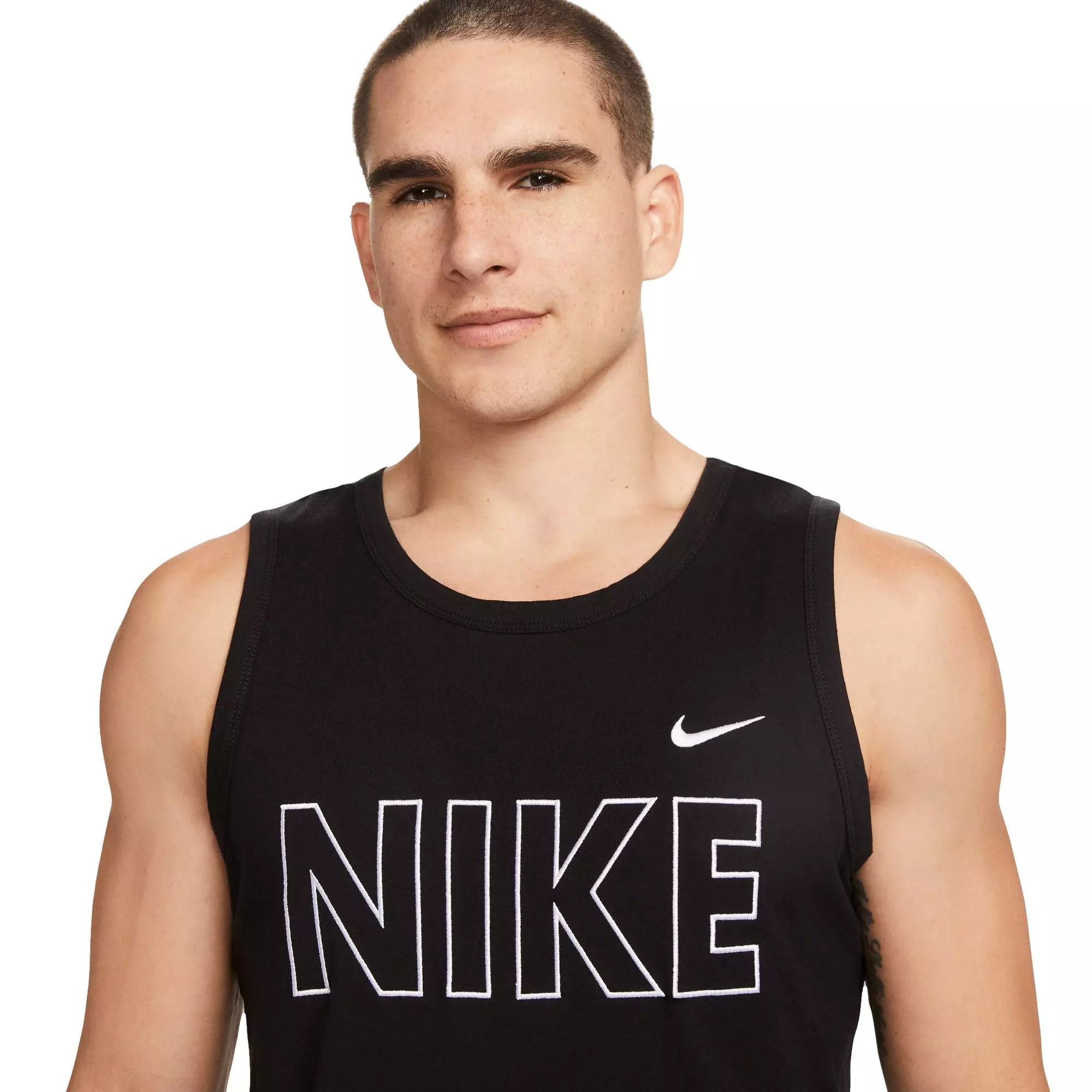 Nike Men's Sportswear Gel Front Print Tank-Black - BLACK