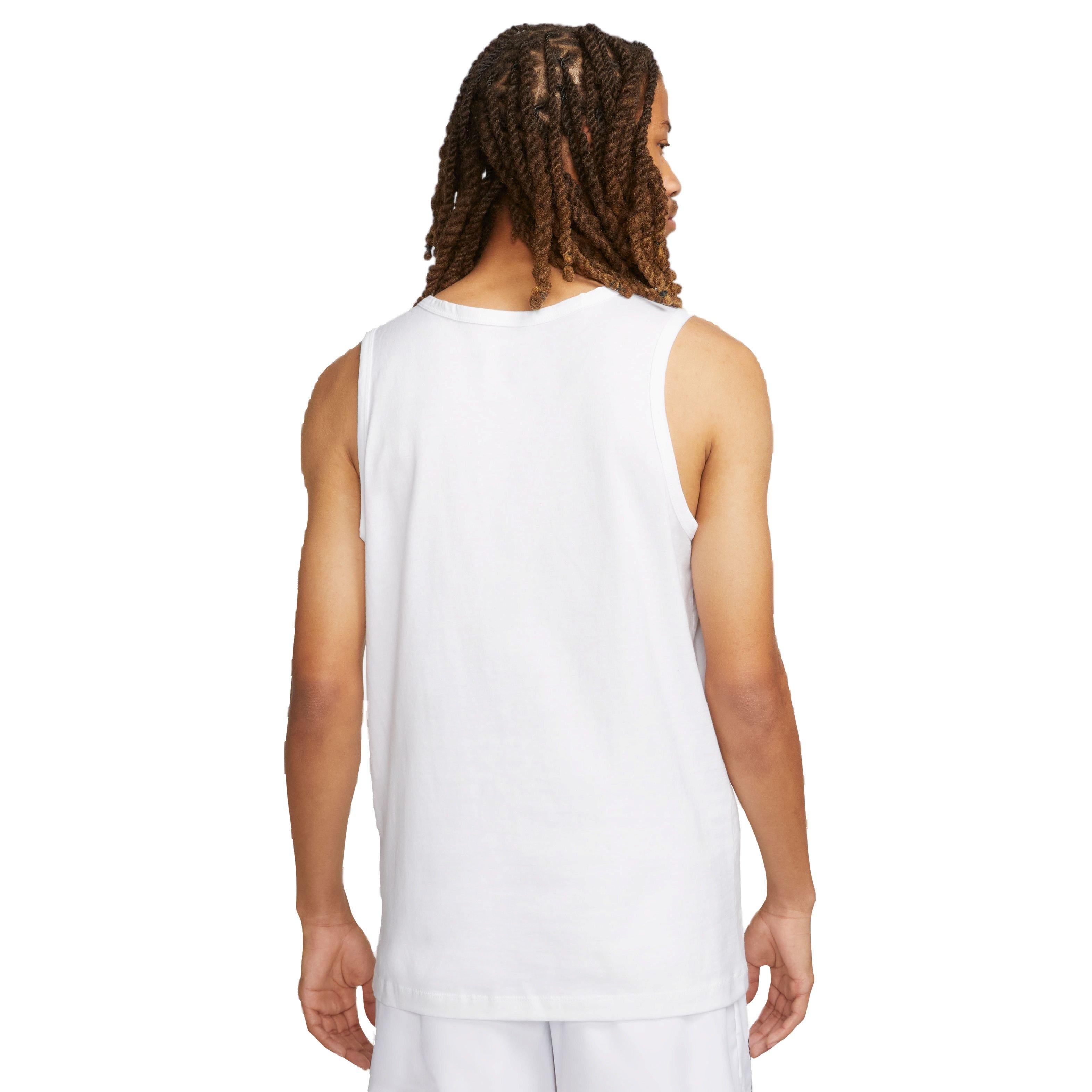 Nike Men's Sportswear Gel Front Printed Tank - WHITE Thumbnail View 2