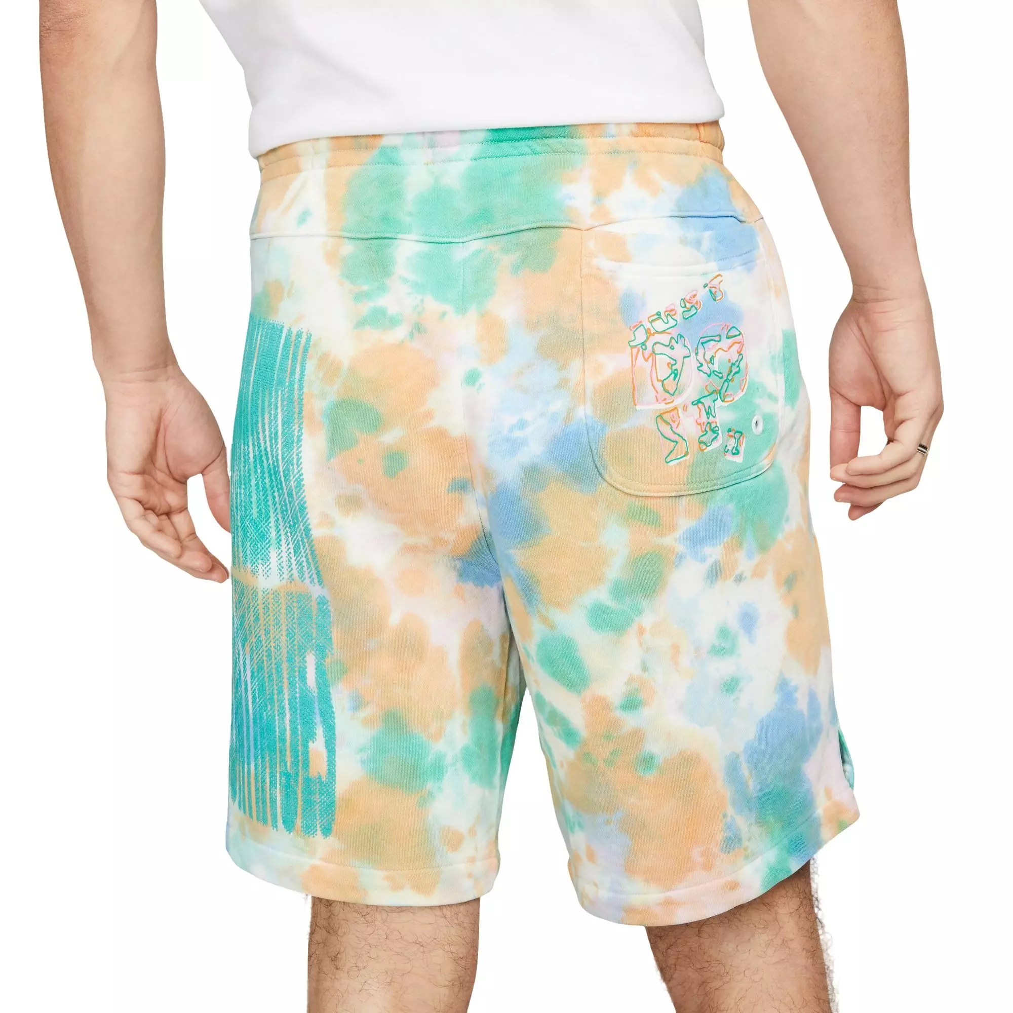 Nike Men's Sportswear Gel Tie-Dye French Terry Shorts - MULTI-COLOR