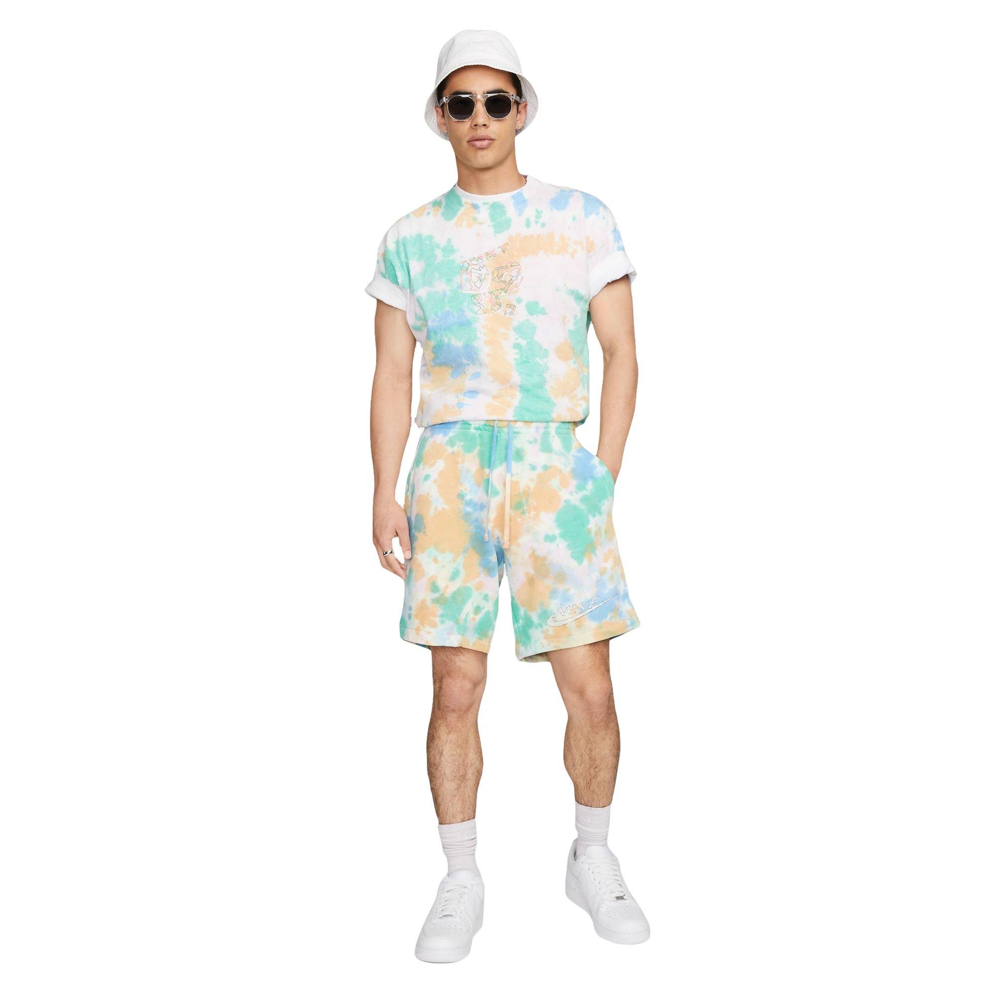 Nike Men's Sportswear Gel Tie-Dye French Terry Shorts - MULTI-COLOR Thumbnail View 8