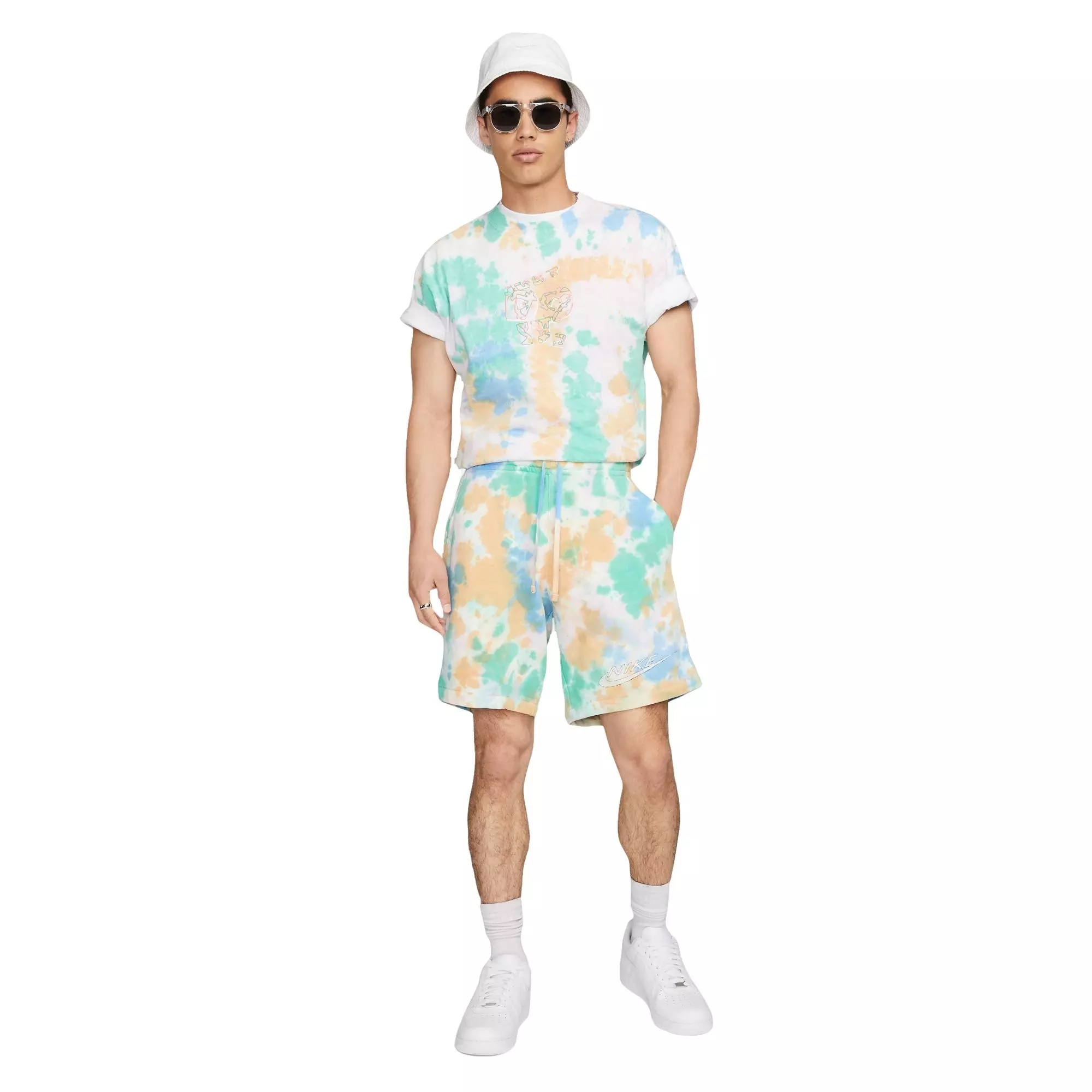 Nike Men's Sportswear Gel Tie-Dye French Terry Shorts - MULTI-COLOR