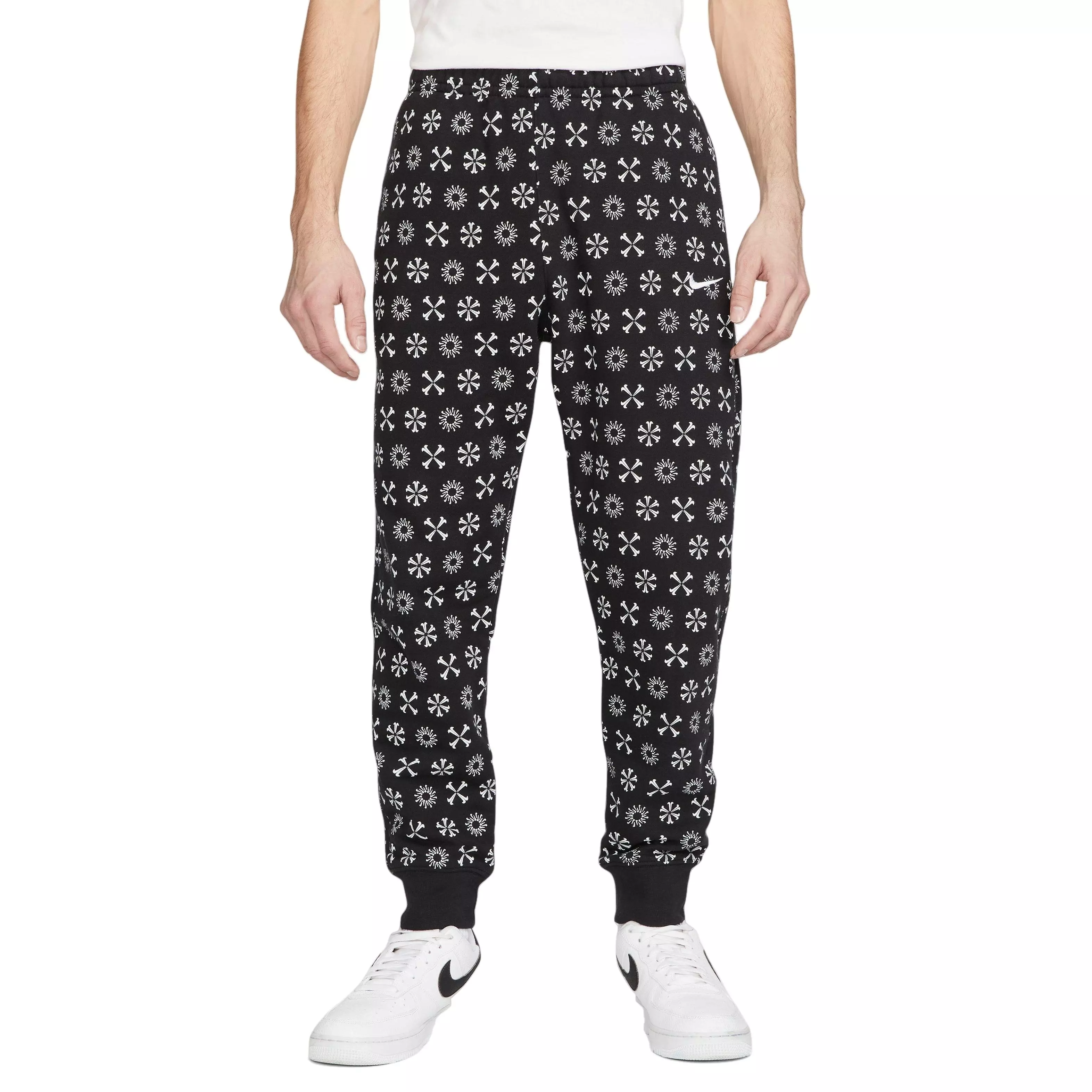 Nike Men's Sportswear Gel Monogram Joggers-Black - BLACK