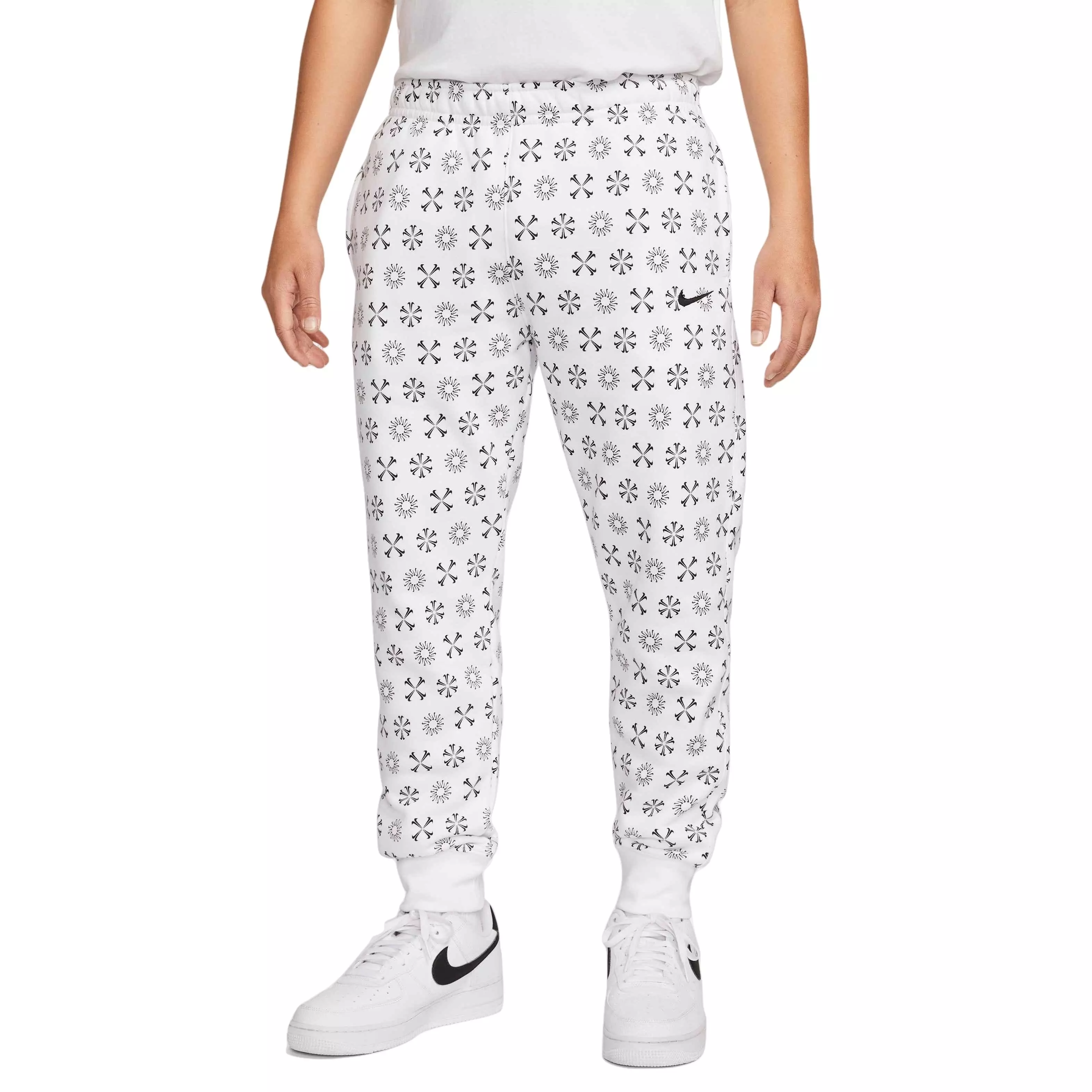 Nike Men's Sportswear Gel Monogrammed Joggers-White/Black - WHITE/BLACK