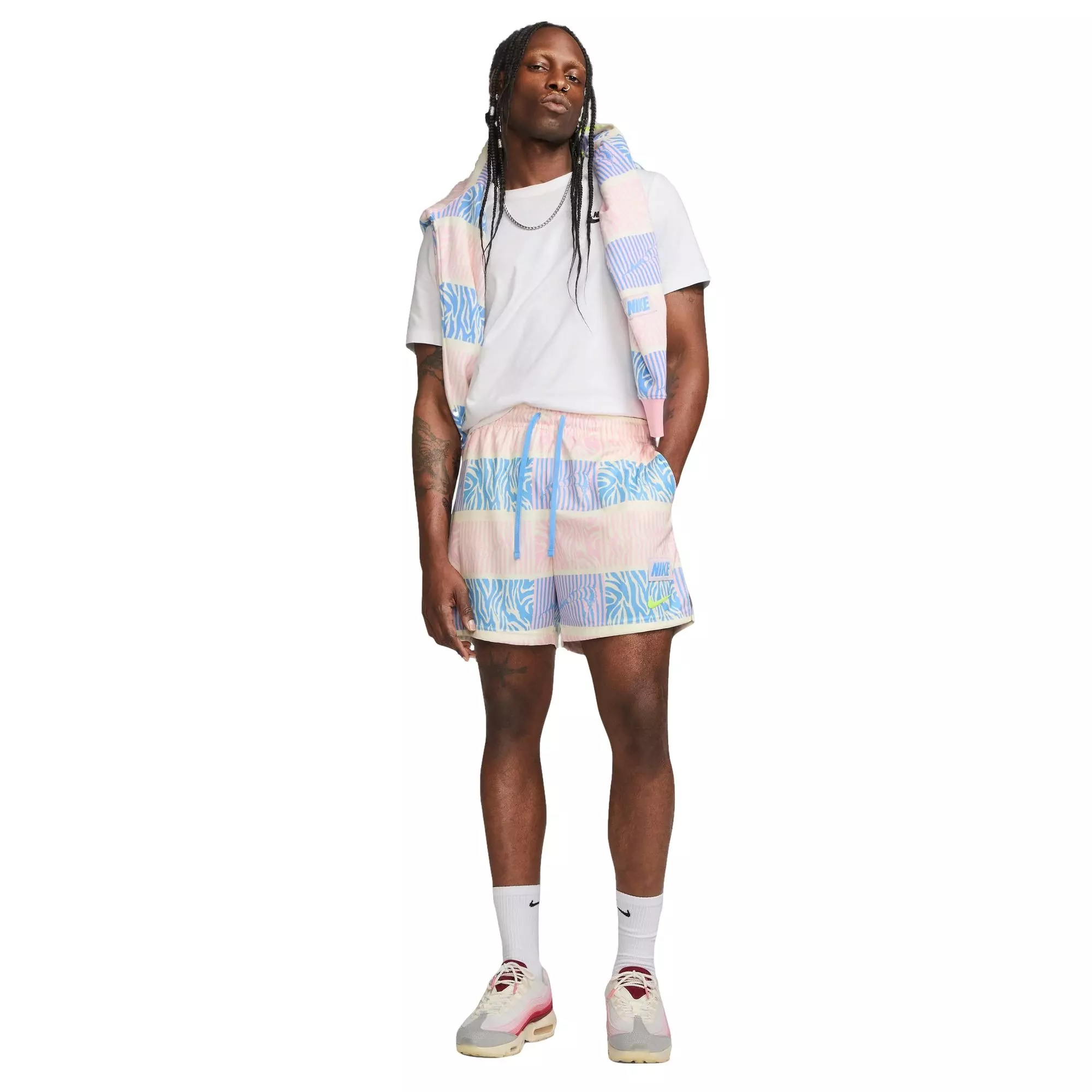 Nike Men's Club Gel Mesh Trippy Safari Shorts-Multi-Color - MULTI-COLOR