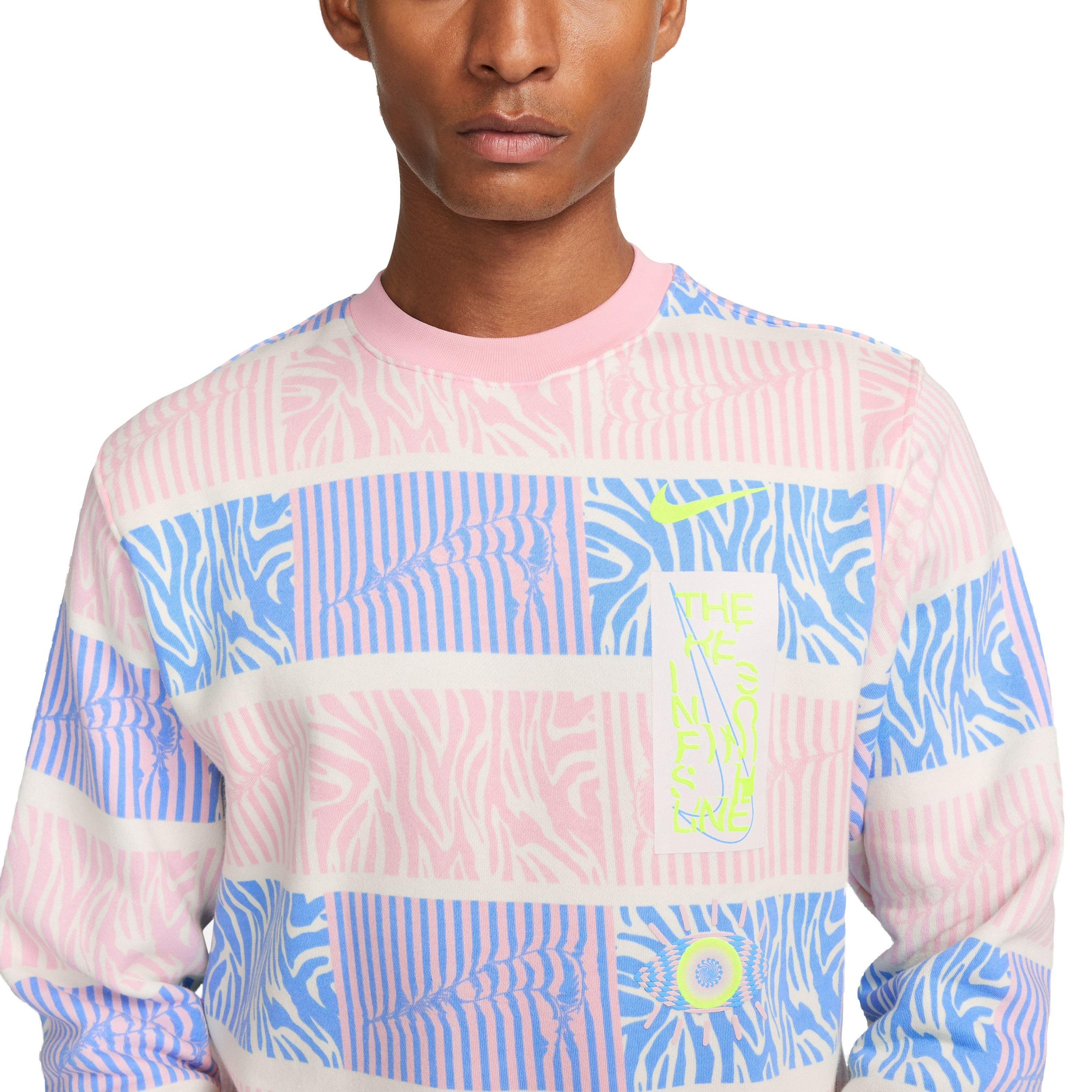 Nike Men's Sportswear Club Fleece Trippy Safari Crew Sweatshirt - MULTI-COLOR Thumbnail View 3