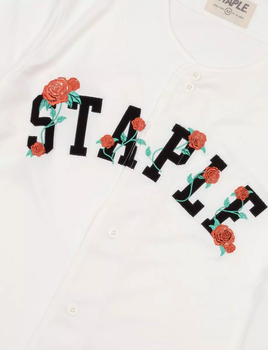 Staple Men's Rose Baseball Jersey - CREAM