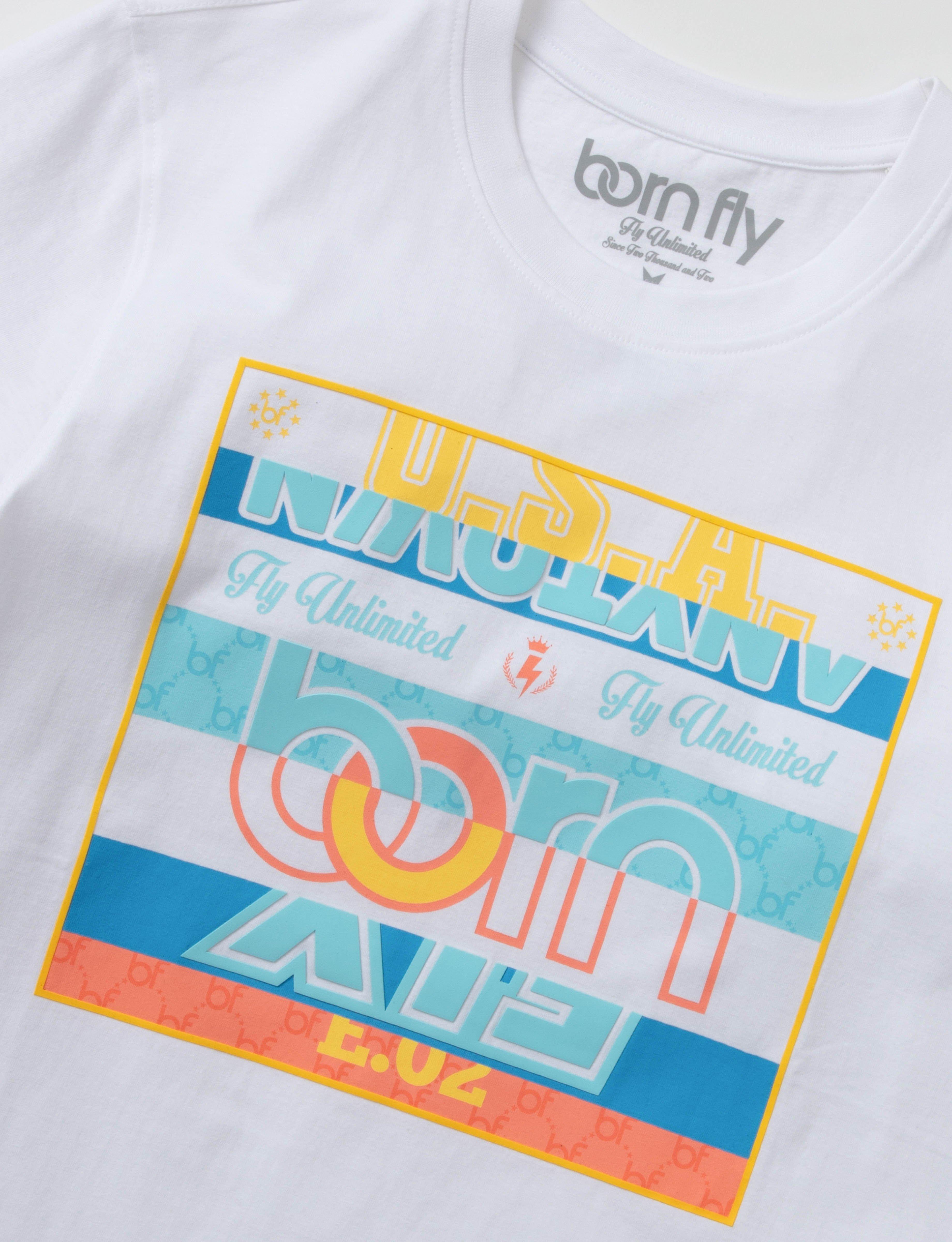 Born Fly Men's Fly Unlimited Tee - WHITE Thumbnail View 3