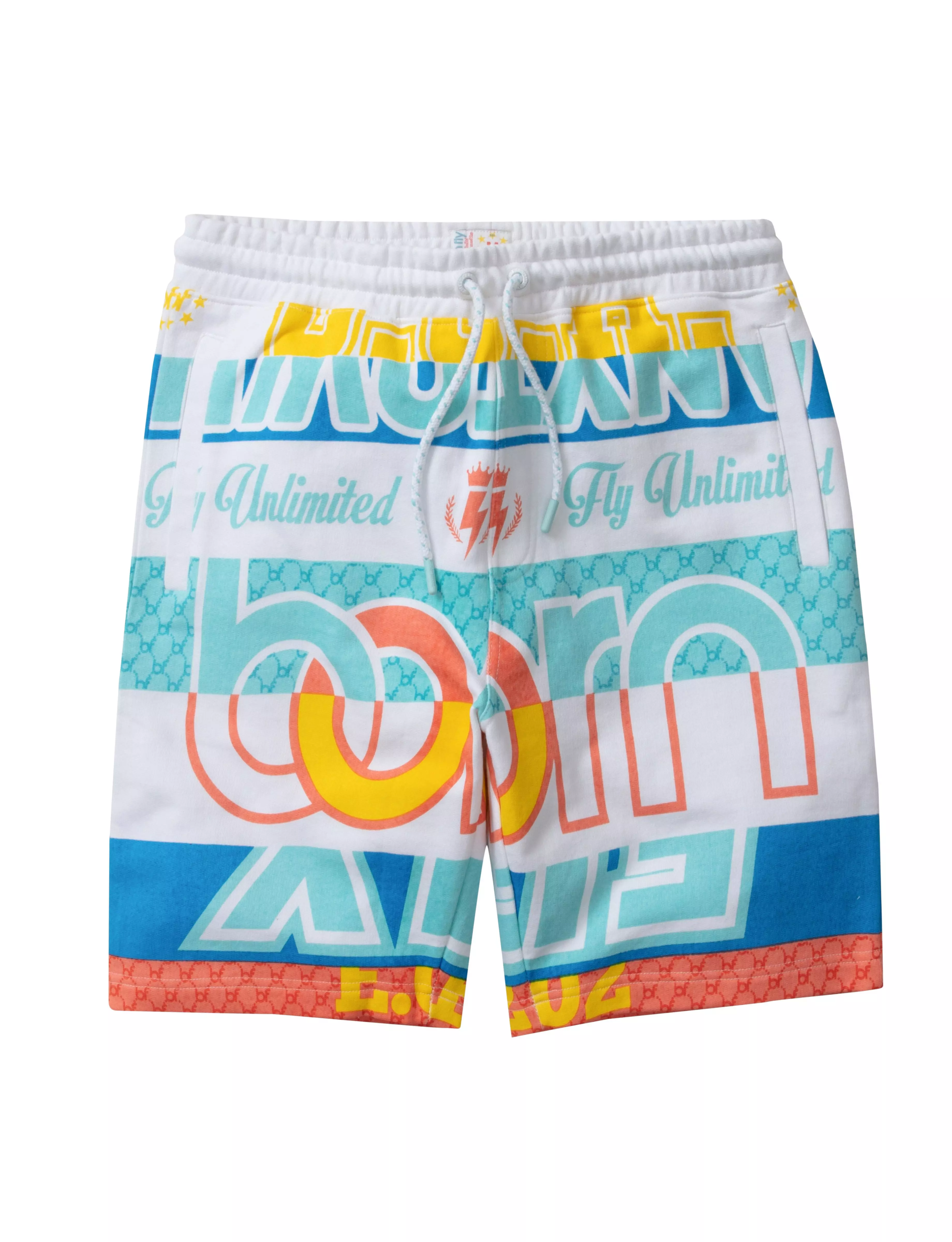 Born Fly Men's Always Fly Printed Fleece Shorts - MULTI-COLOR