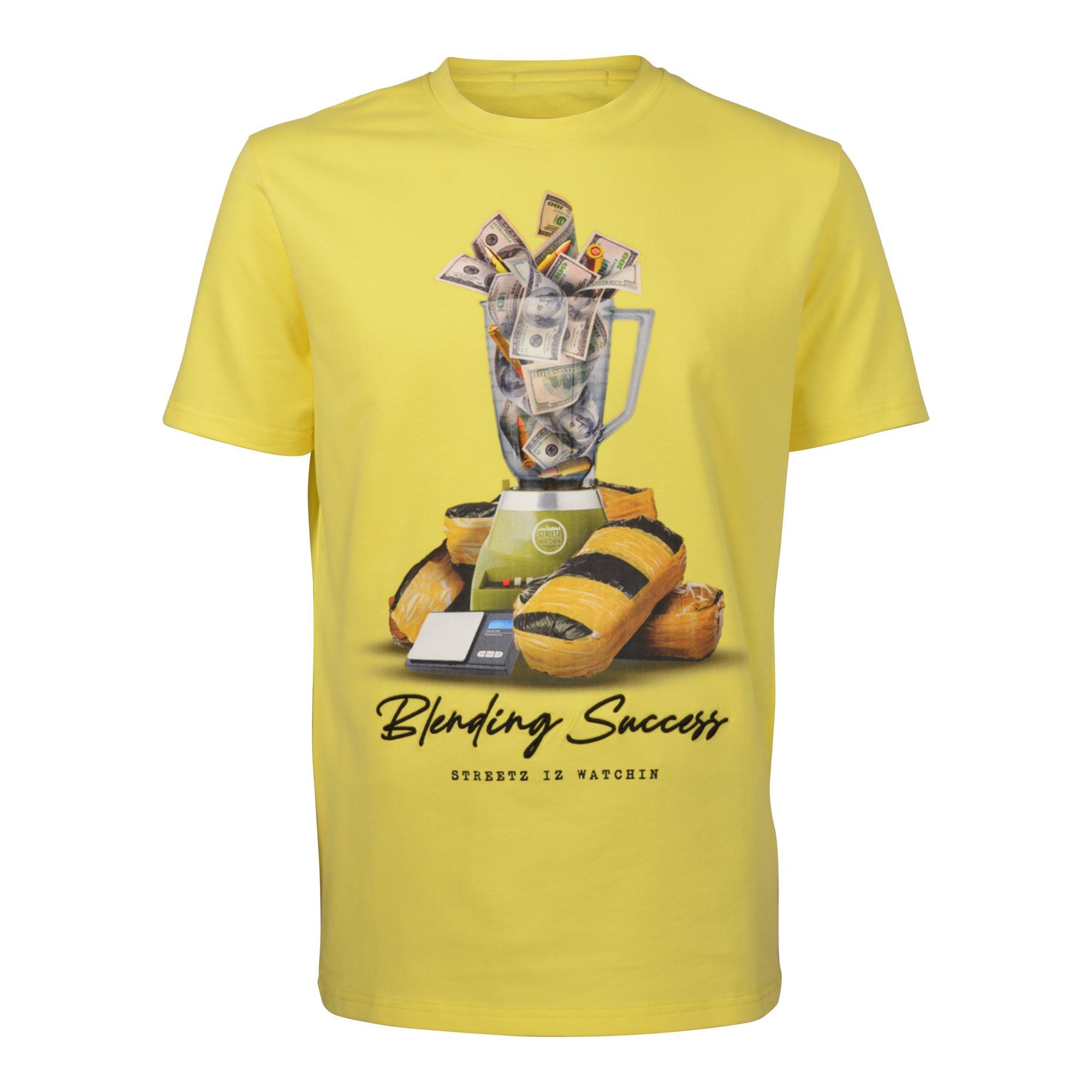 Streetz Iz Watchin Men's Blending Success Tee - Yellow - YELLOW Thumbnail View 1