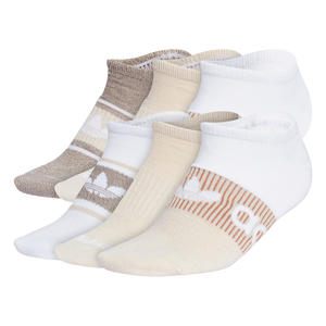 adidas Women's Superlite No-Show Socks (6-Pack)-White/Brown