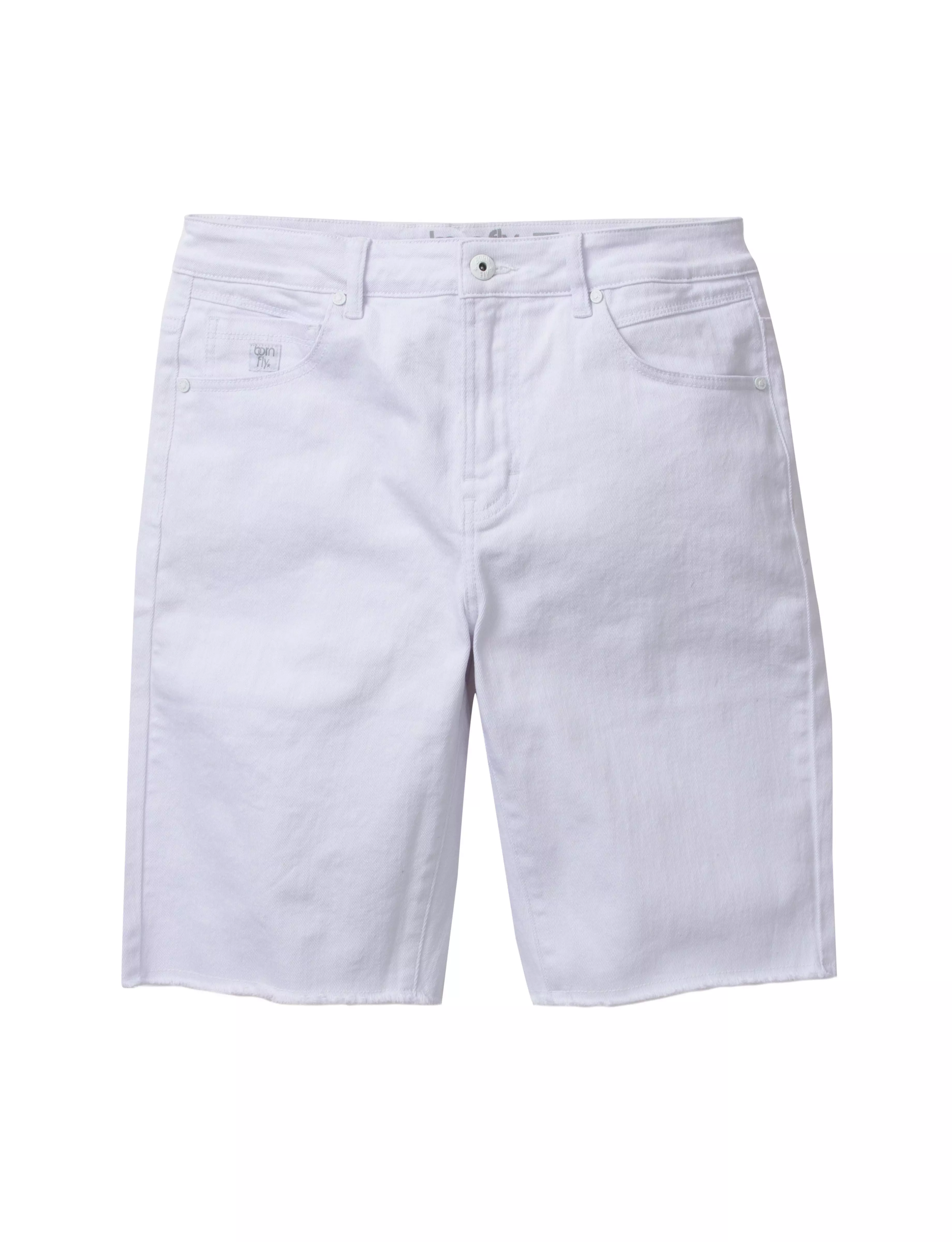 Born Fly Men's Fly Denim Shorts - White - WHITE