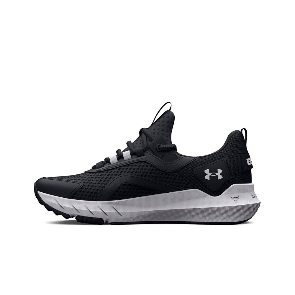Under Armour Project Rock BSR 3 "Black/White" Grade School Boys' Training Shoe - BLACK/BLACK/WHITE Thumbnail View 2