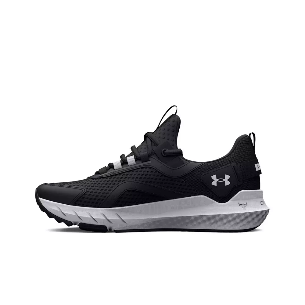 Under Armour Project Rock BSR 3 "Black/White" Grade School Boys' Training Shoe - BLACK/BLACK/WHITE