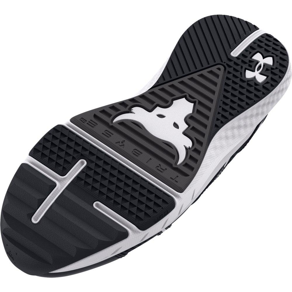 Under Armour Project Rock BSR 3 "Black/White" Grade School Boys' Training Shoe - BLACK/BLACK/WHITE Thumbnail View 5