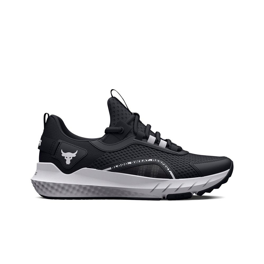Under Armour Project Rock BSR 3 "Black/White" Grade School Boys' Training Shoe - BLACK/BLACK/WHITE Thumbnail View 1