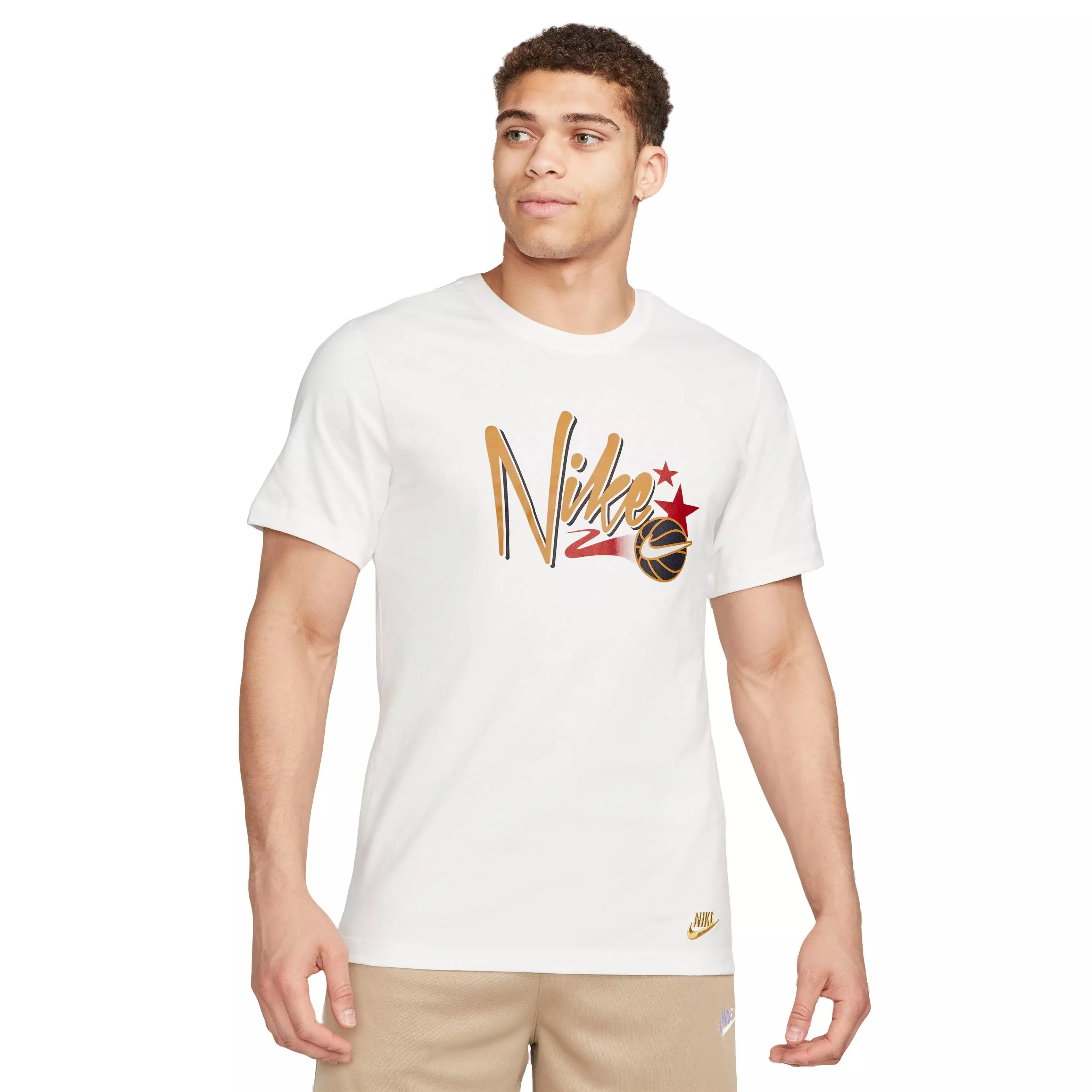 Nike Men's Sportswear Gel Hoops Tee-White - WHITE
