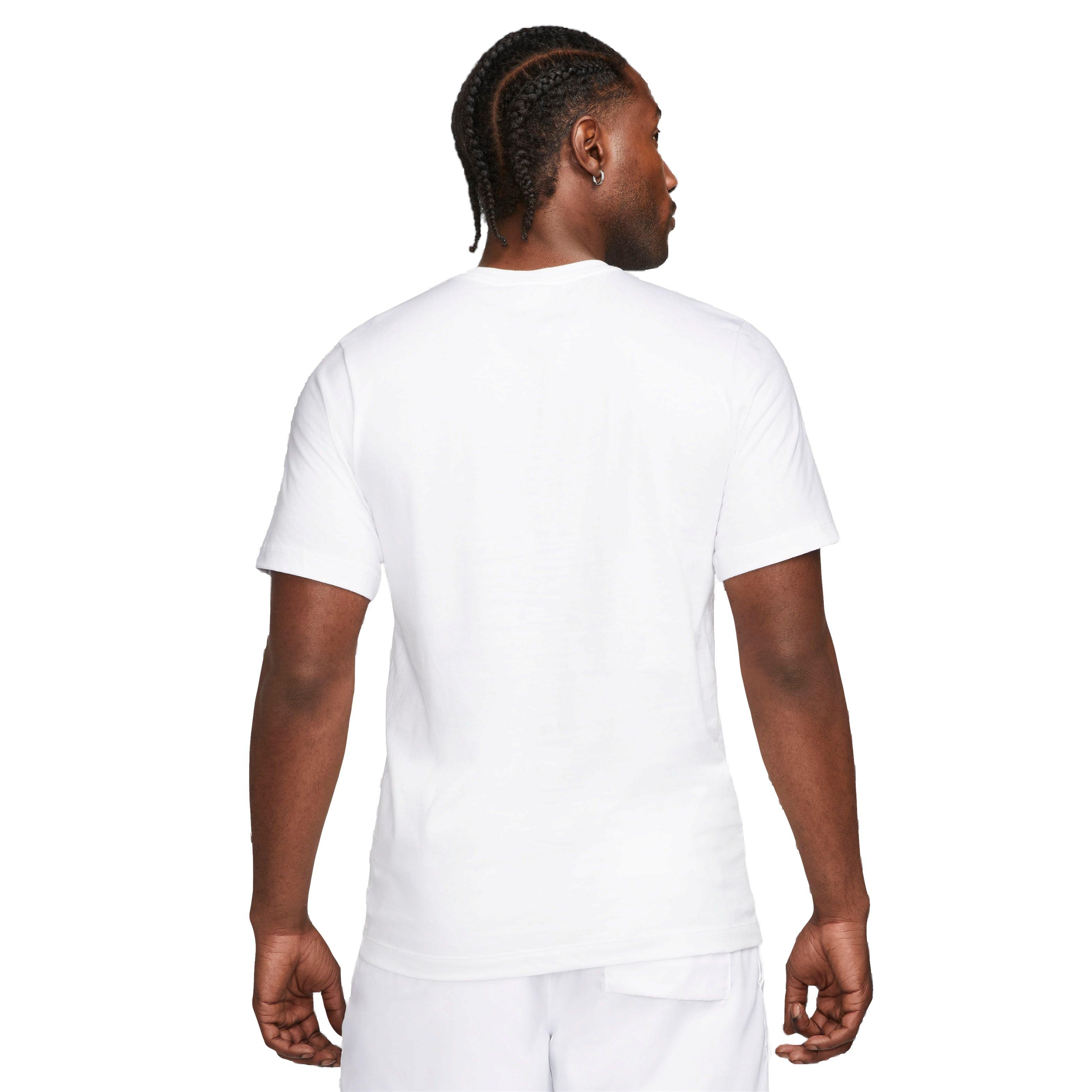 Nike Men's Sportswear Gel Front Print Tee-White - WHITE Thumbnail View 2