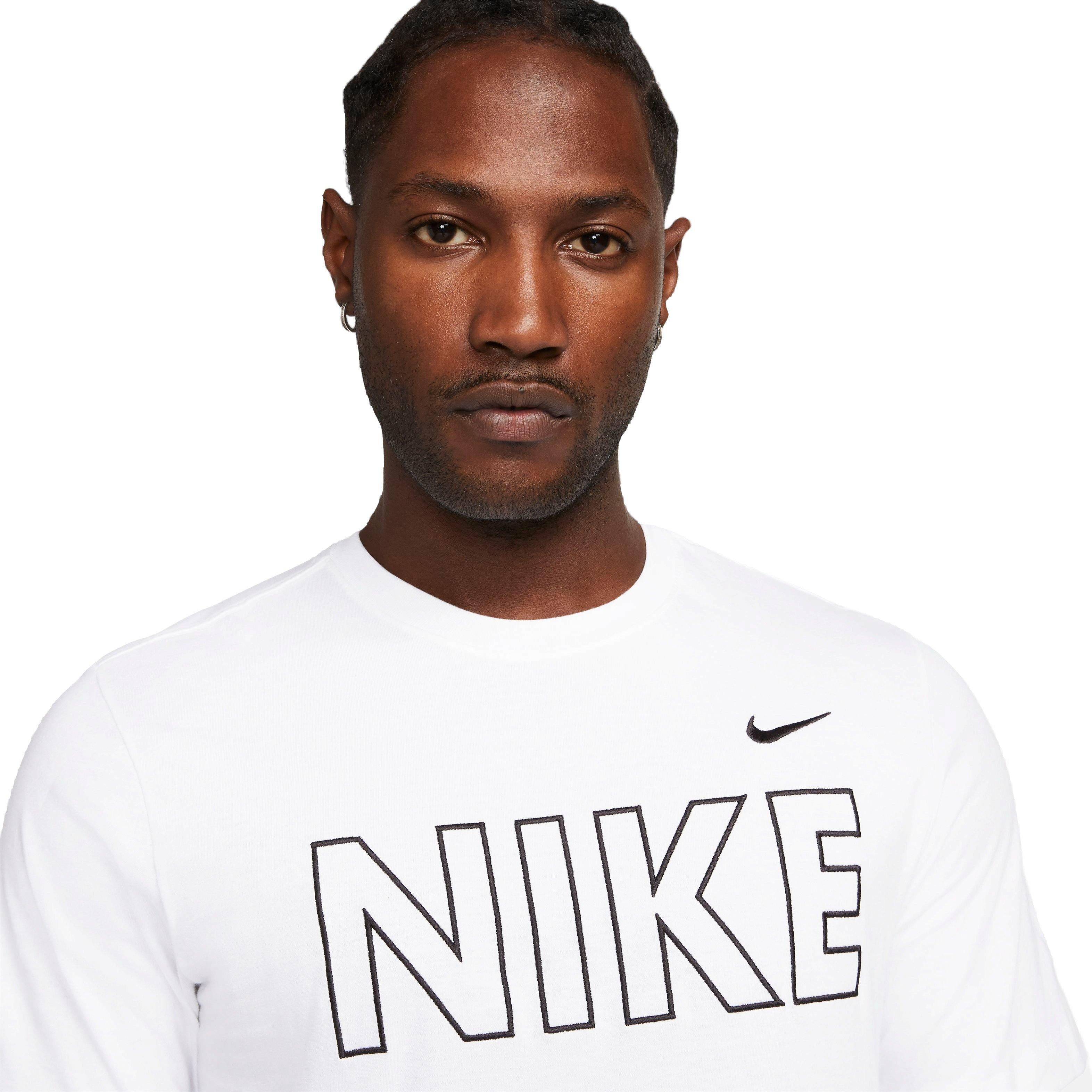 Nike Men's Sportswear Gel Front Print Tee-White - WHITE Thumbnail View 3