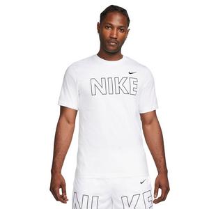 Nike Men's Sportswear Gel Front Print Tee-White