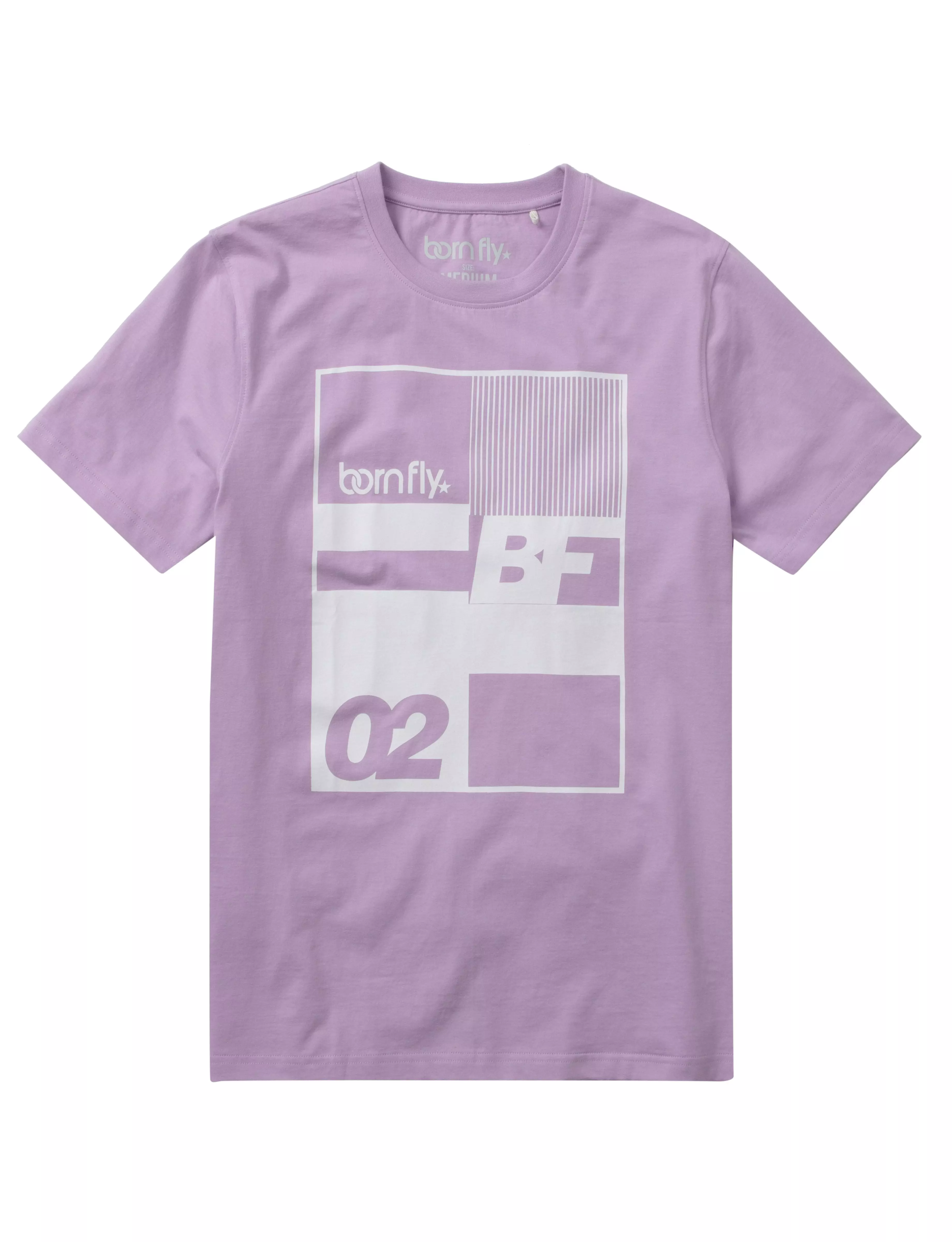 Born Fly Men's Country Club Box Tee - Purple - PURPLE