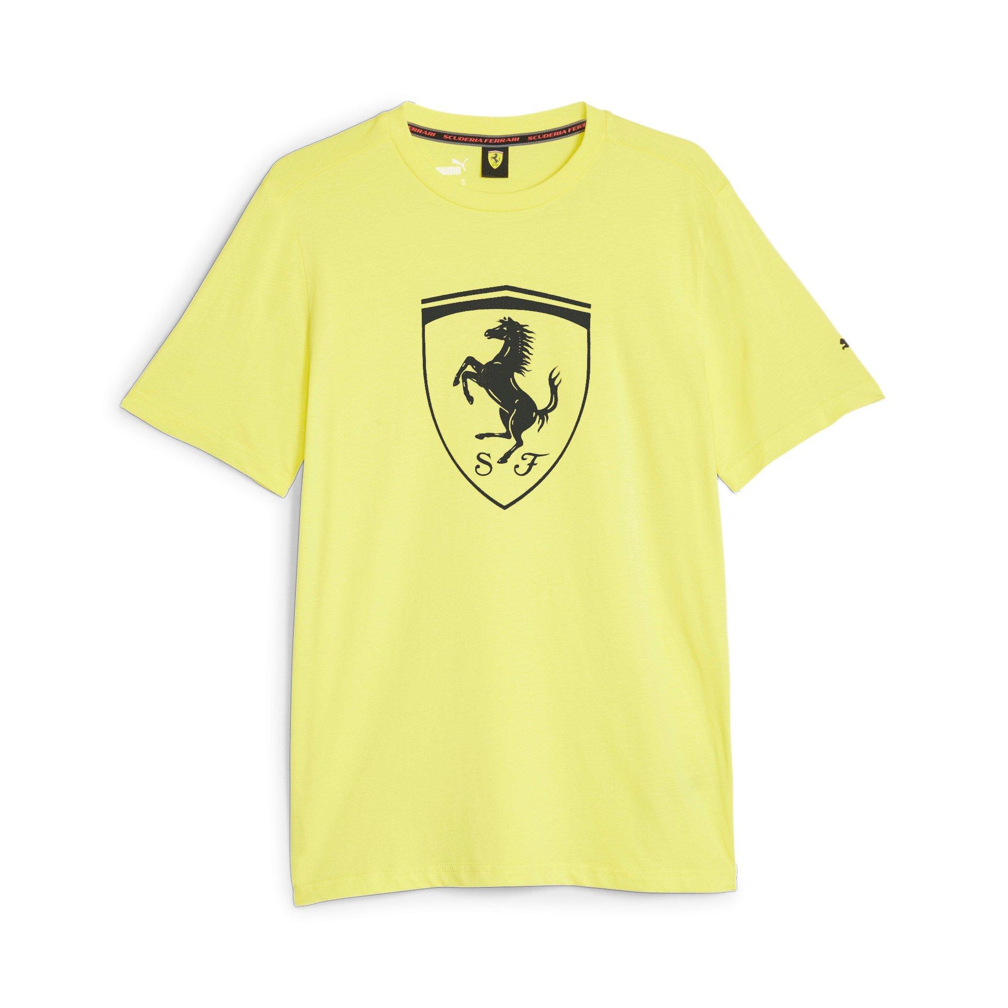 PUMA Men's Ferrari Tonal Shield Tee - YELLOW