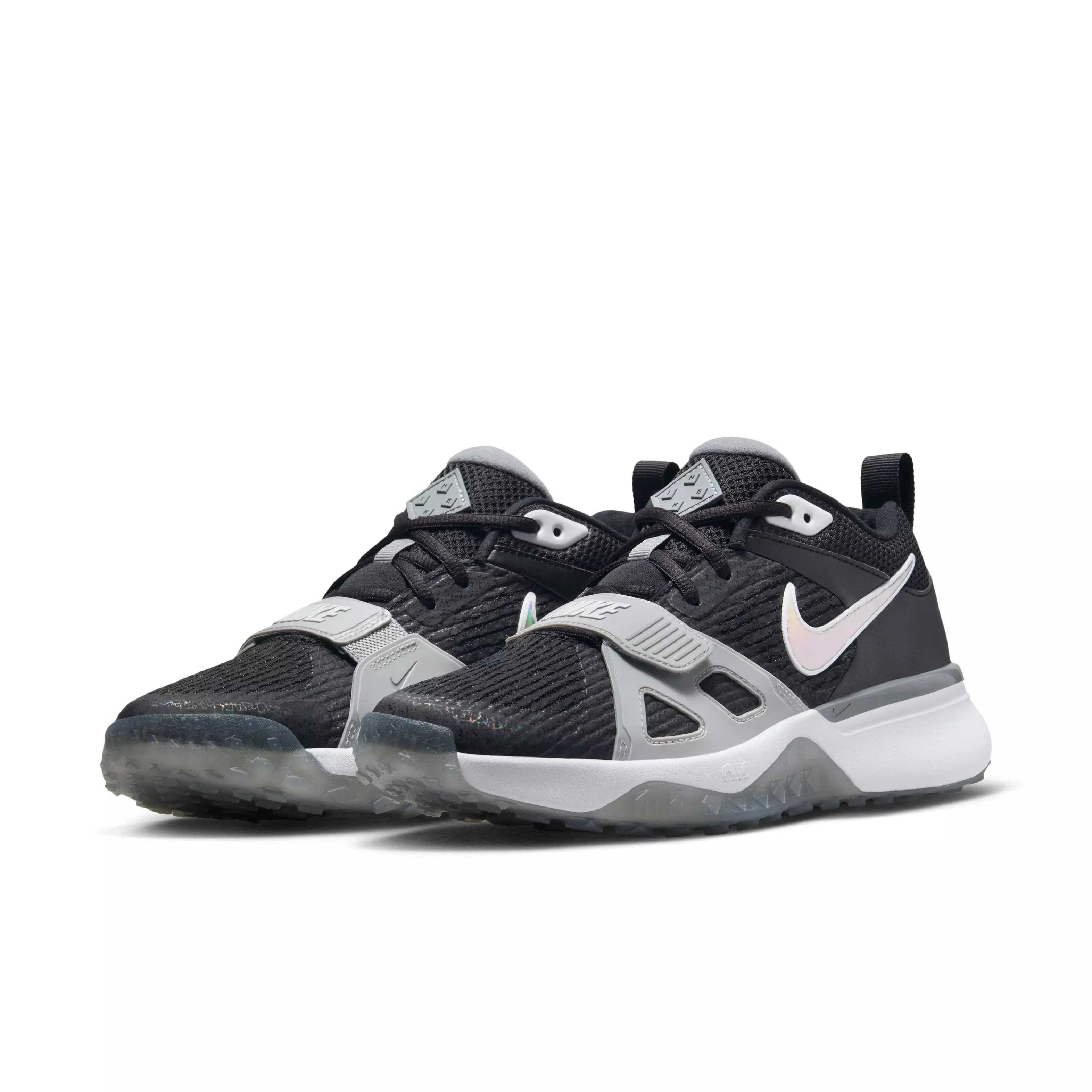Nike Air Zoom Diamond Elite Turf "Black/White/Wolf Grey/Cool Grey" Men's Baseball Shoe - BLACK/WHITE/GREY