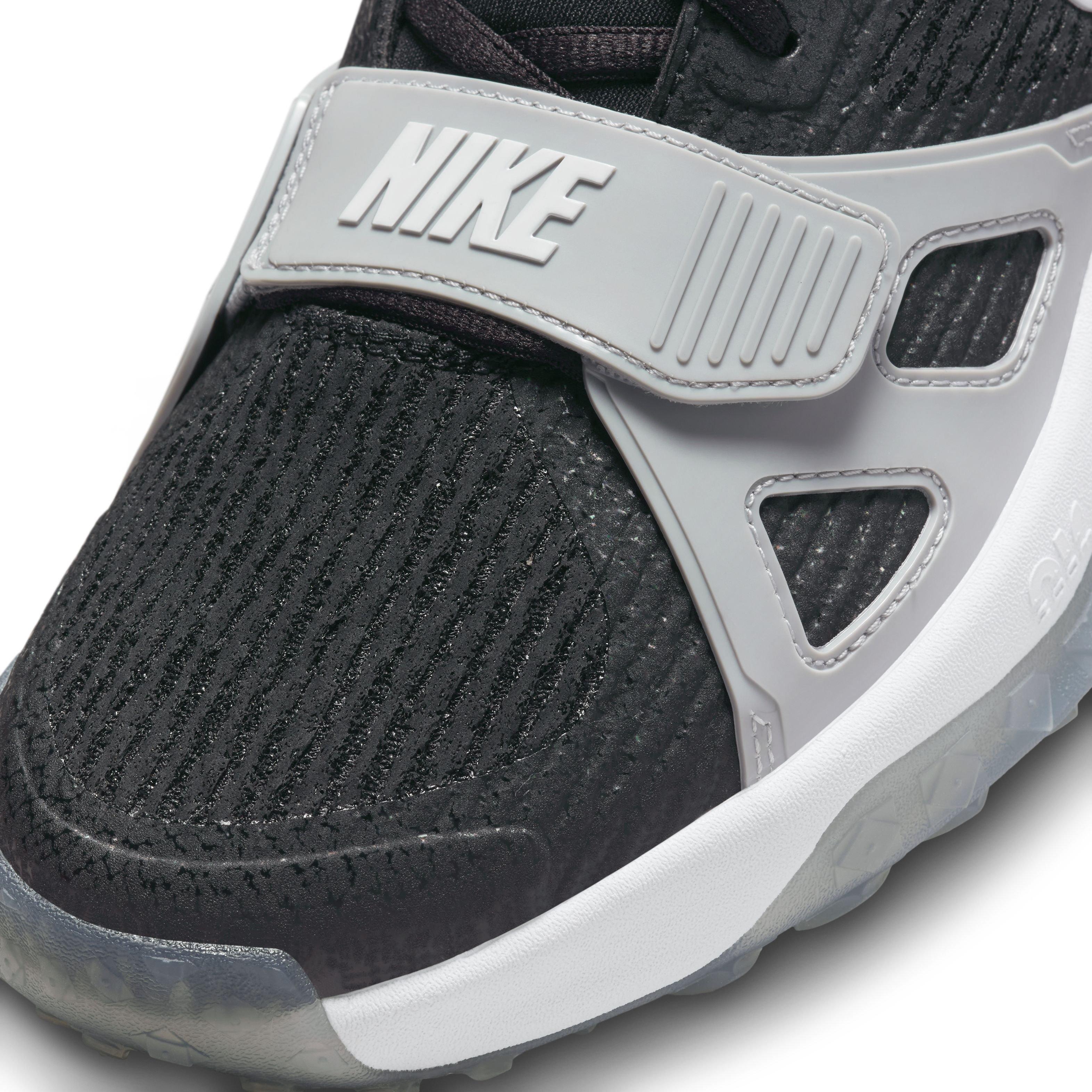 Nike Air Zoom Diamond Elite Turf "Black/White/Wolf Grey/Cool Grey" Men's Baseball Shoe - BLACK/WHITE/GREY Thumbnail View 7