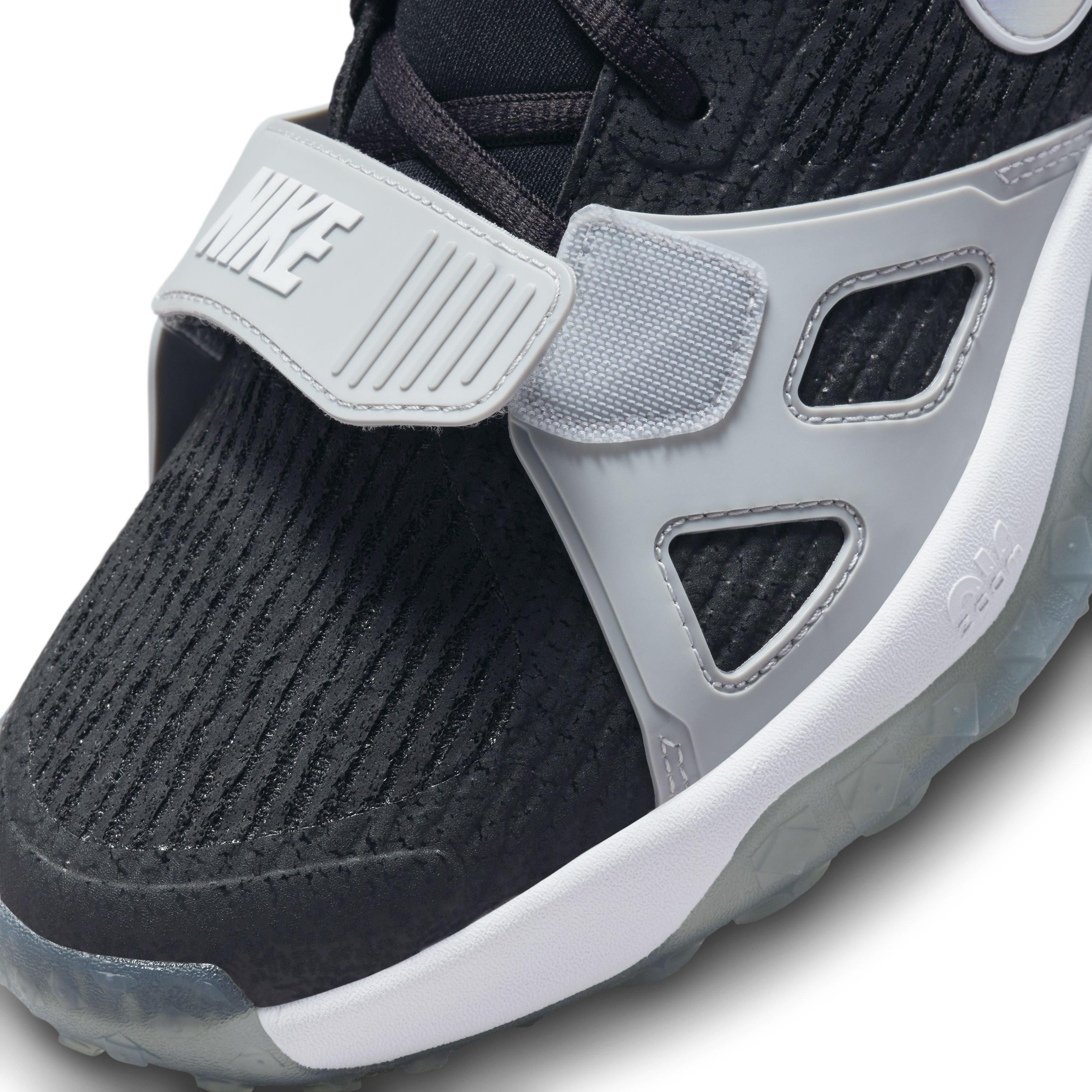 Nike Air Zoom Diamond Elite Turf "Black/White/Wolf Grey/Cool Grey" Men's Baseball Shoe - BLACK/WHITE/GREY Thumbnail View 8