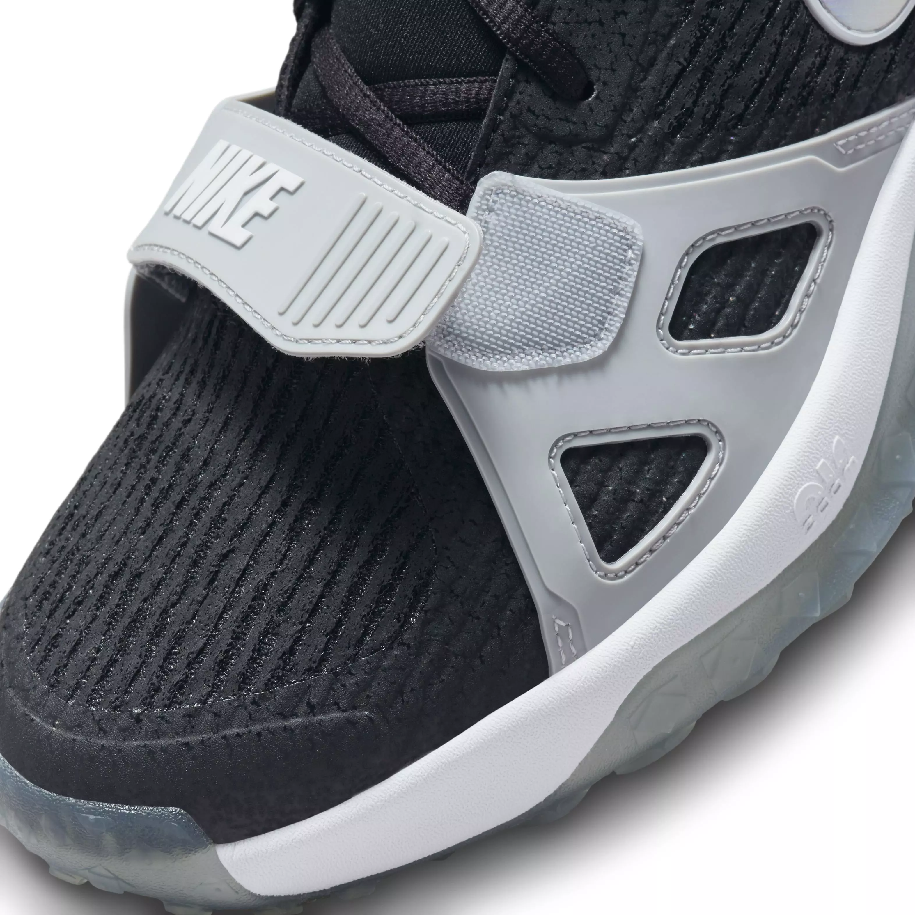 Nike Air Zoom Diamond Elite Turf "Black/White/Wolf Grey/Cool Grey" Men's Baseball Shoe - BLACK/WHITE/GREY