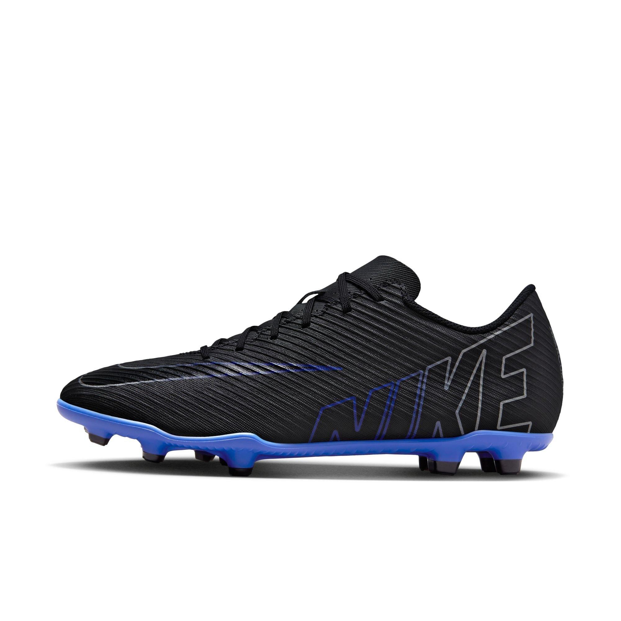 Nike Mercurial Vapor 15 Club MG "Black/Chrome/Hyper Royal" Men's Soccer Cleat - BLACK/BLUE Thumbnail View 3