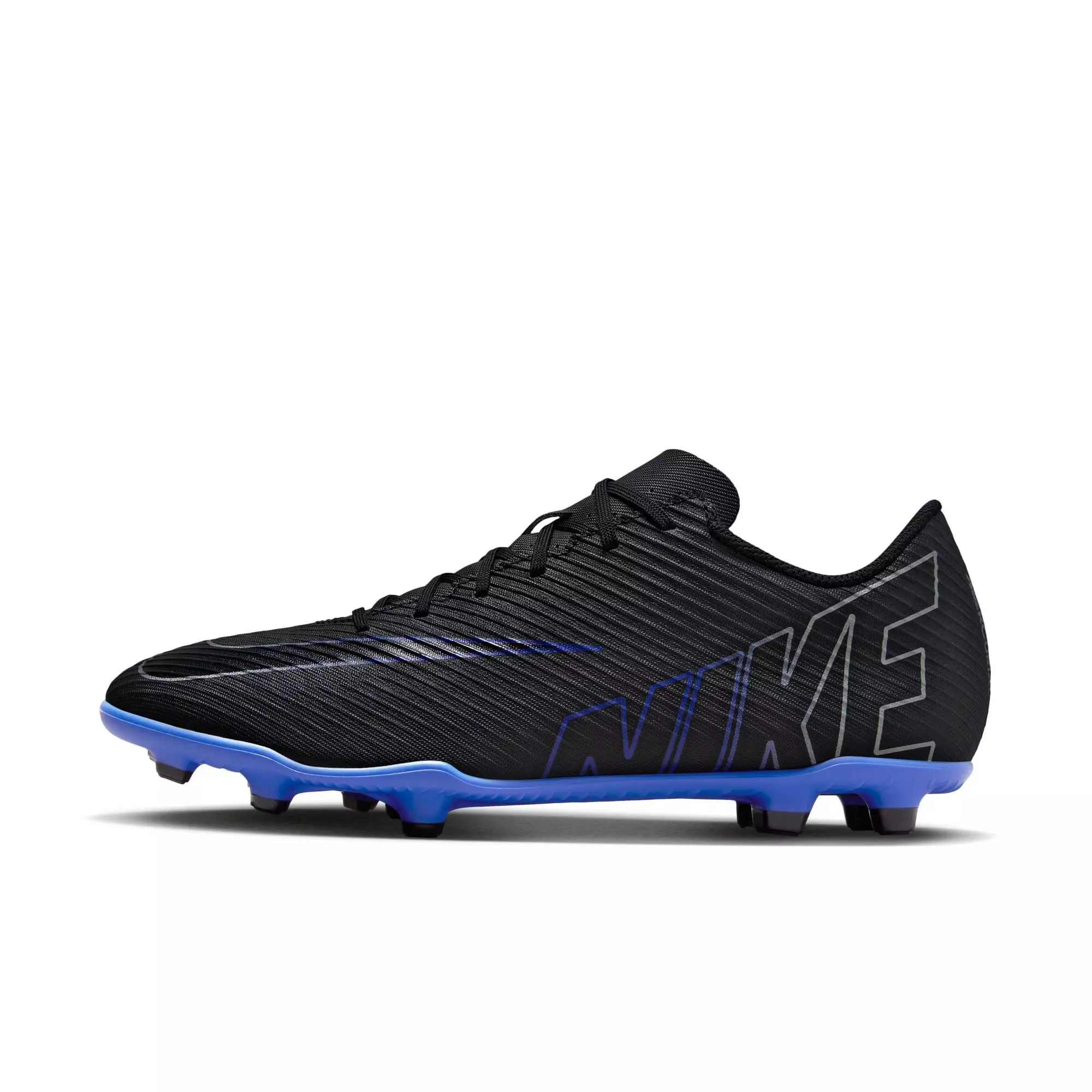 Nike Mercurial Vapor 15 Club MG "Black/Chrome/Hyper Royal" Men's Soccer Cleat - BLACK/BLUE