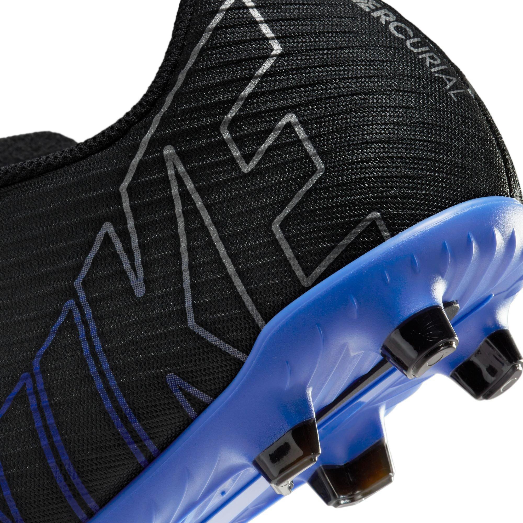 Nike Mercurial Vapor 15 Club MG "Black/Chrome/Hyper Royal" Men's Soccer Cleat - BLACK/BLUE Thumbnail View 13