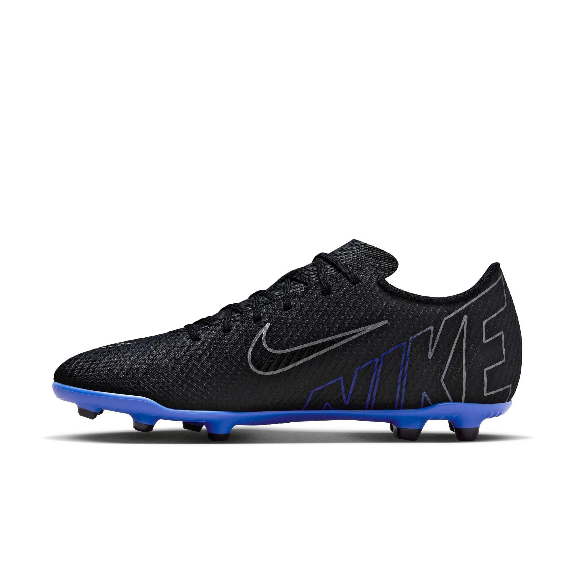 Nike Mercurial Vapor 15 Club MG "Black/Chrome/Hyper Royal" Men's Soccer Cleat - BLACK/BLUE Thumbnail View 4