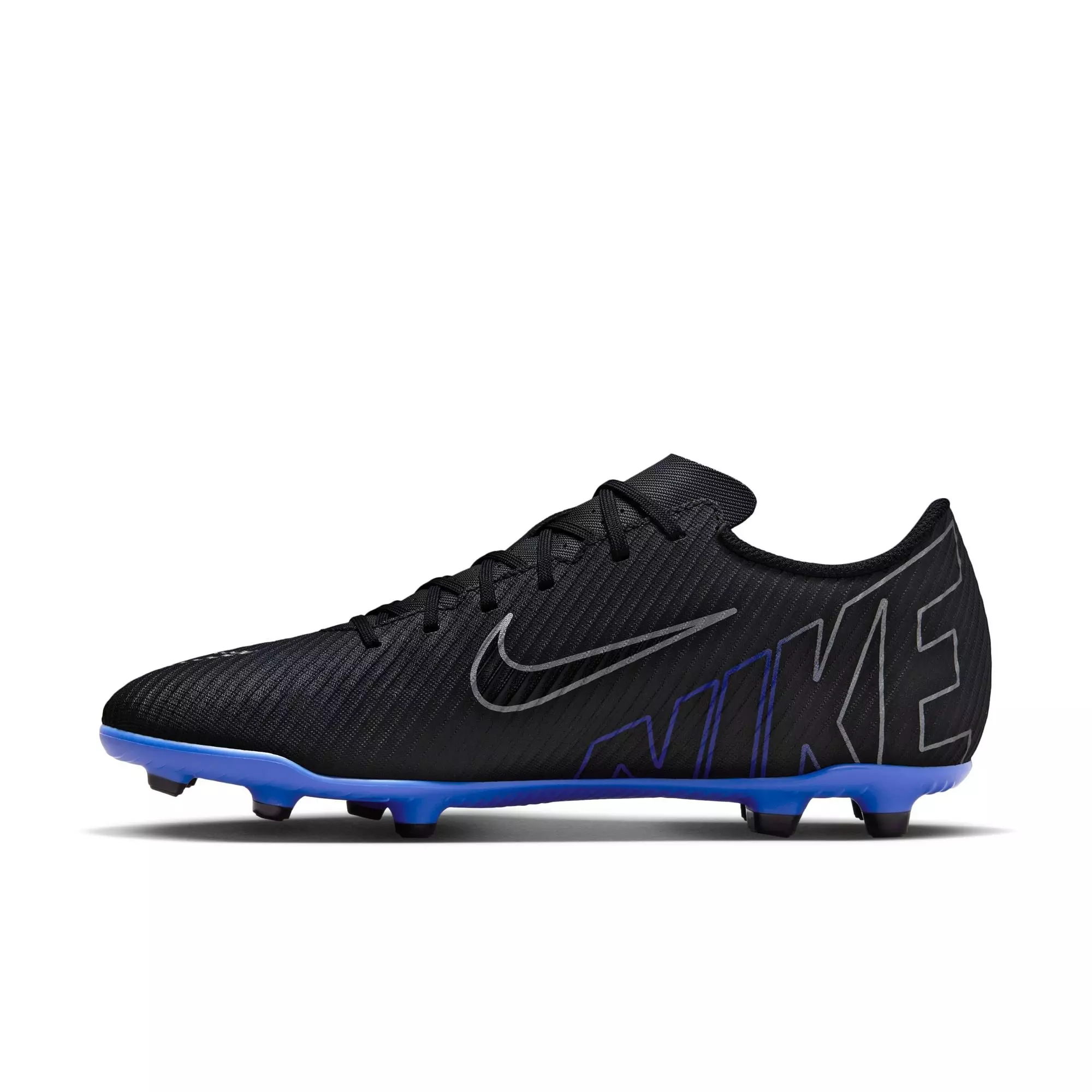 Nike Mercurial Vapor 15 Club MG "Black/Chrome/Hyper Royal" Men's Soccer Cleat - BLACK/BLUE