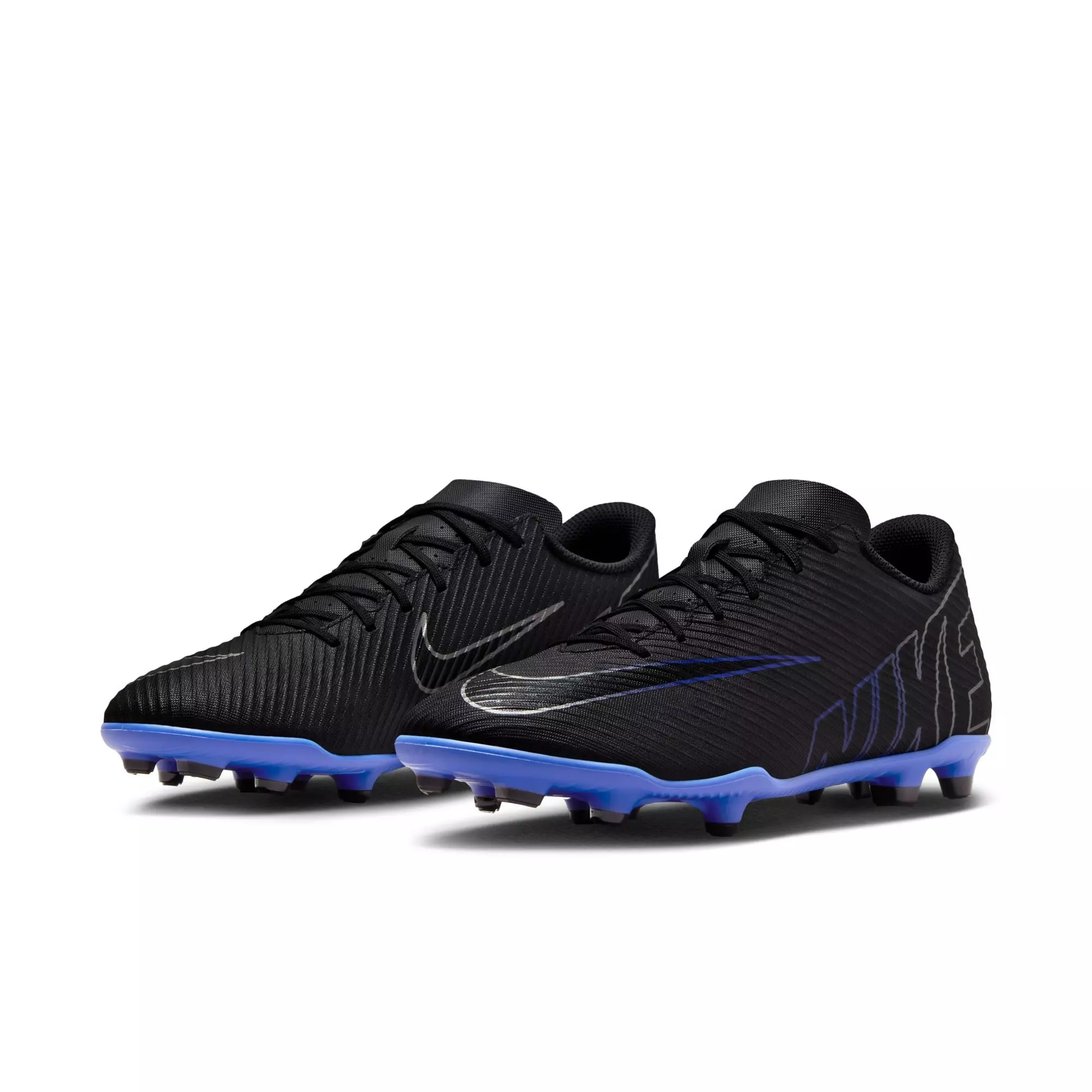 Nike Mercurial Vapor 15 Club MG "Black/Chrome/Hyper Royal" Men's Soccer Cleat - BLACK/BLUE