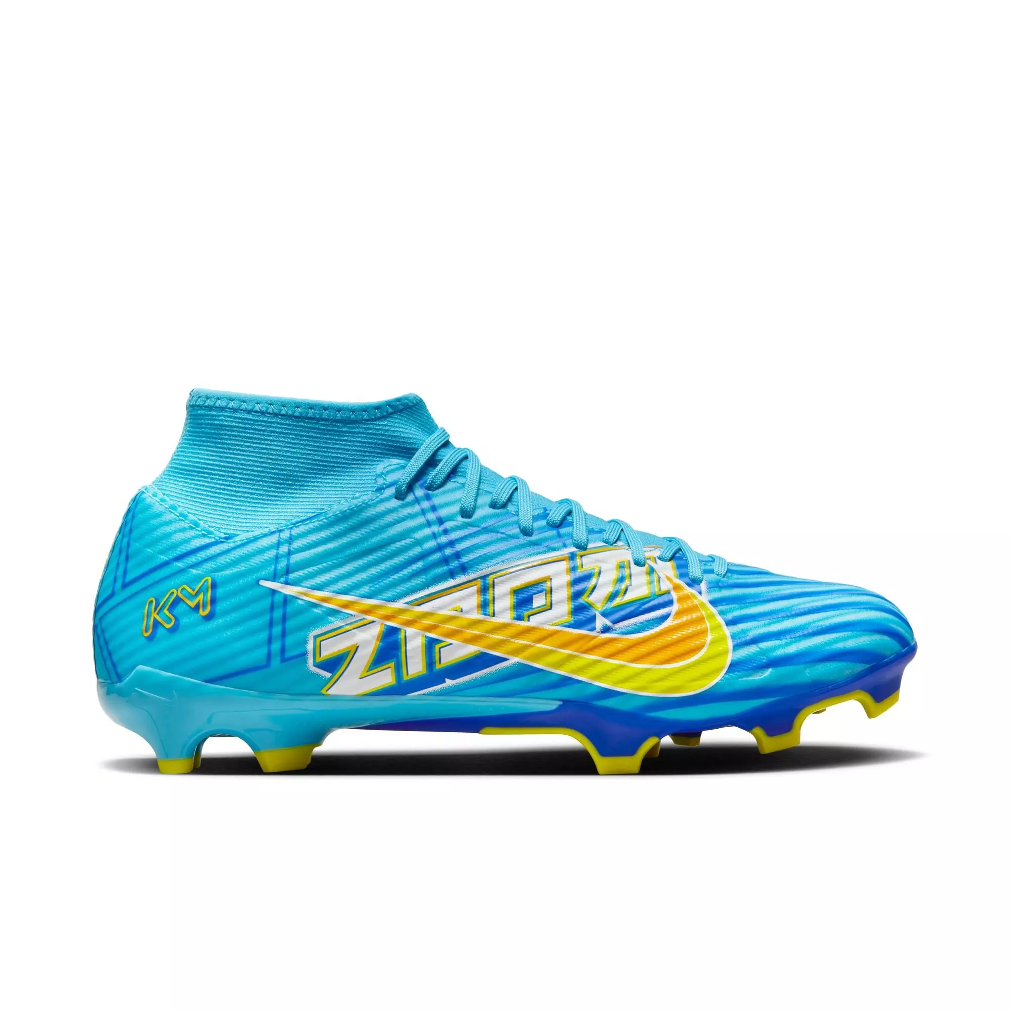 Nike Zoom Mercurial Superfly 9 Academy "Kylian Mbappe" Men's Multi-Ground Soccer Cleat - BALTIC BLUE/WHITE