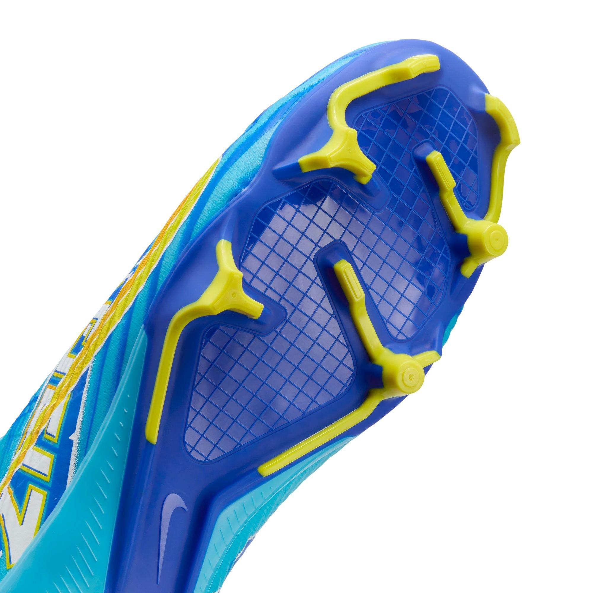 Nike Zoom Mercurial Superfly 9 Academy "Kylian Mbappe" Men's Multi-Ground Soccer Cleat - BALTIC BLUE/WHITE Thumbnail View 4