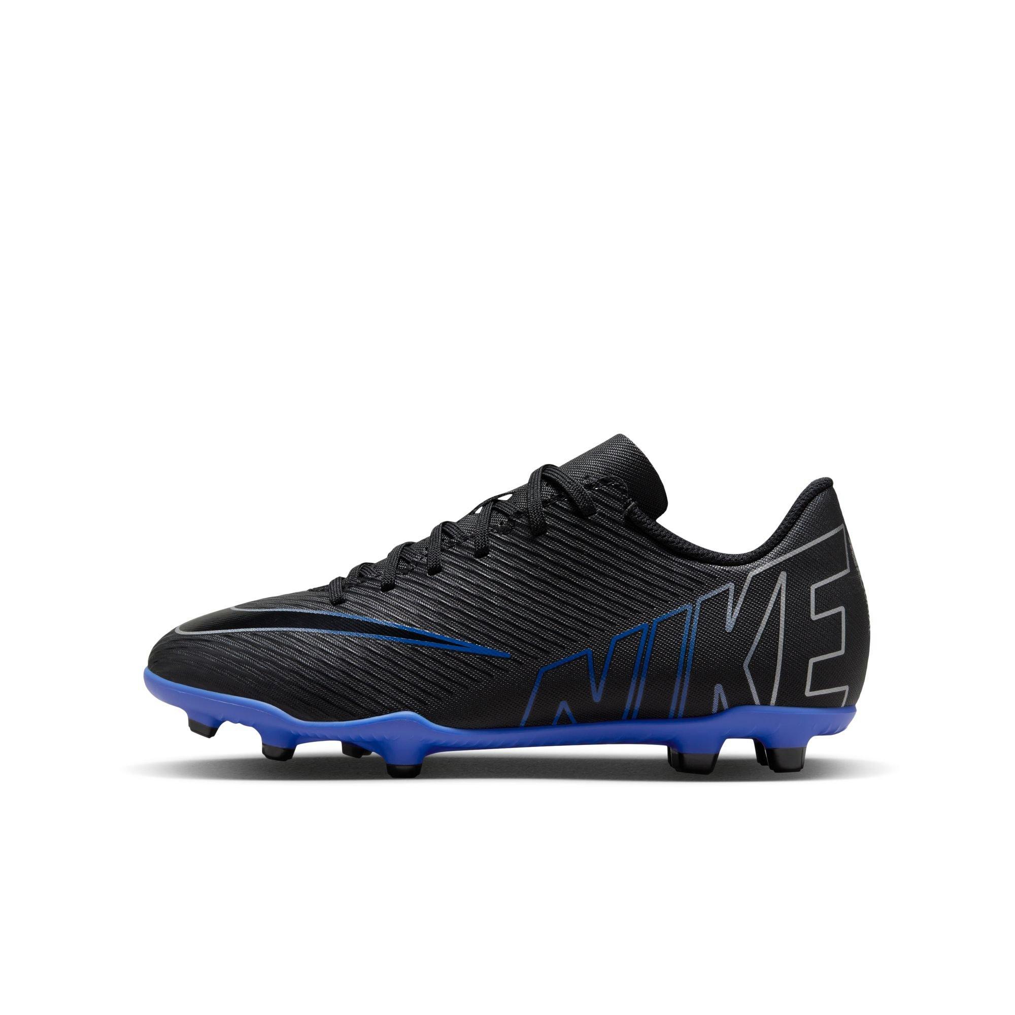Nike Jr. Mercurial Vapor 15 Club MG Grade School Boys' "Black/Chrome/Hyper Royal" Soccer Cleat