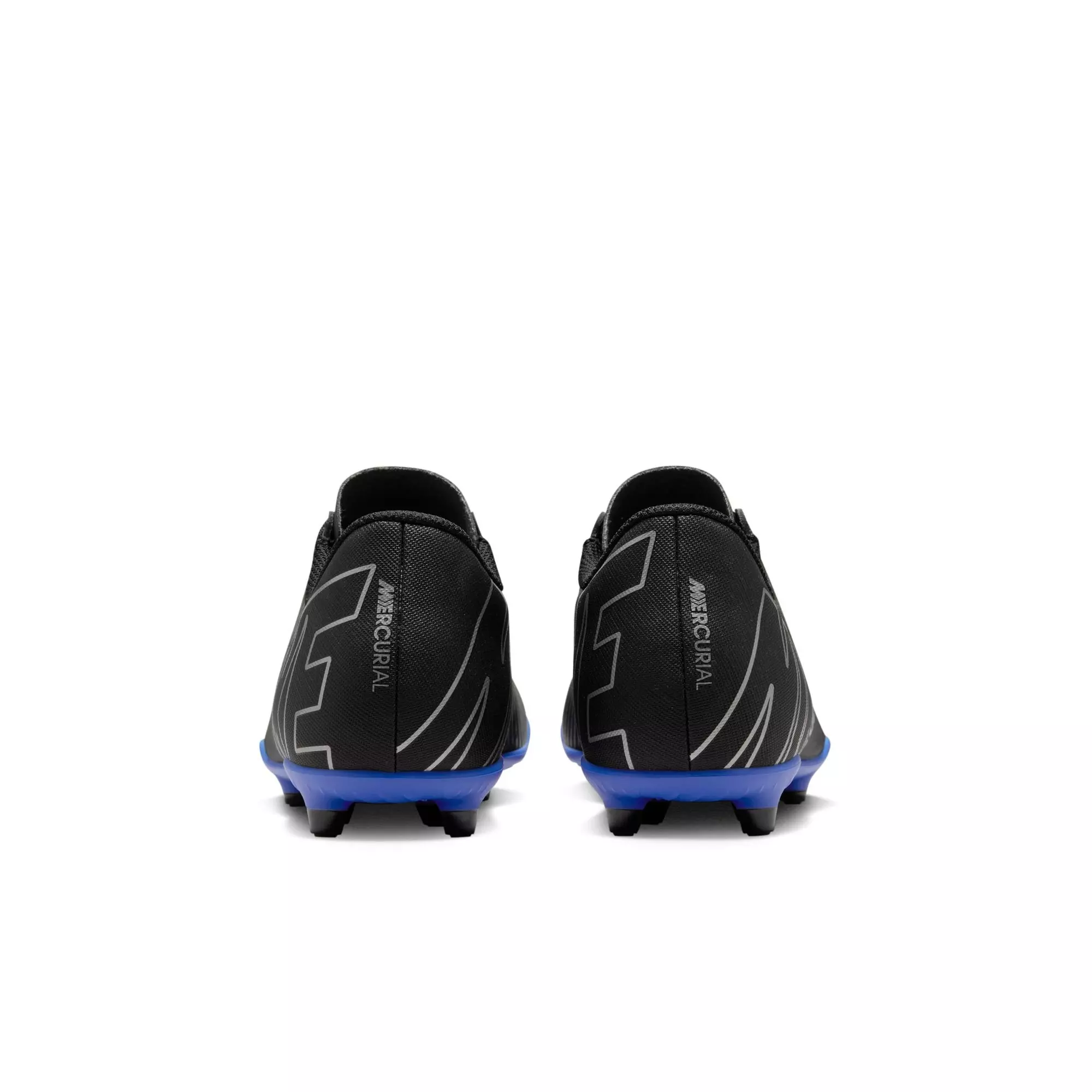 Nike Jr. Mercurial Vapor 15 Club MG "Black/Chrome/Hyper Royal" Grade School Boys' Soccer Cleat - BLACK/BLUE