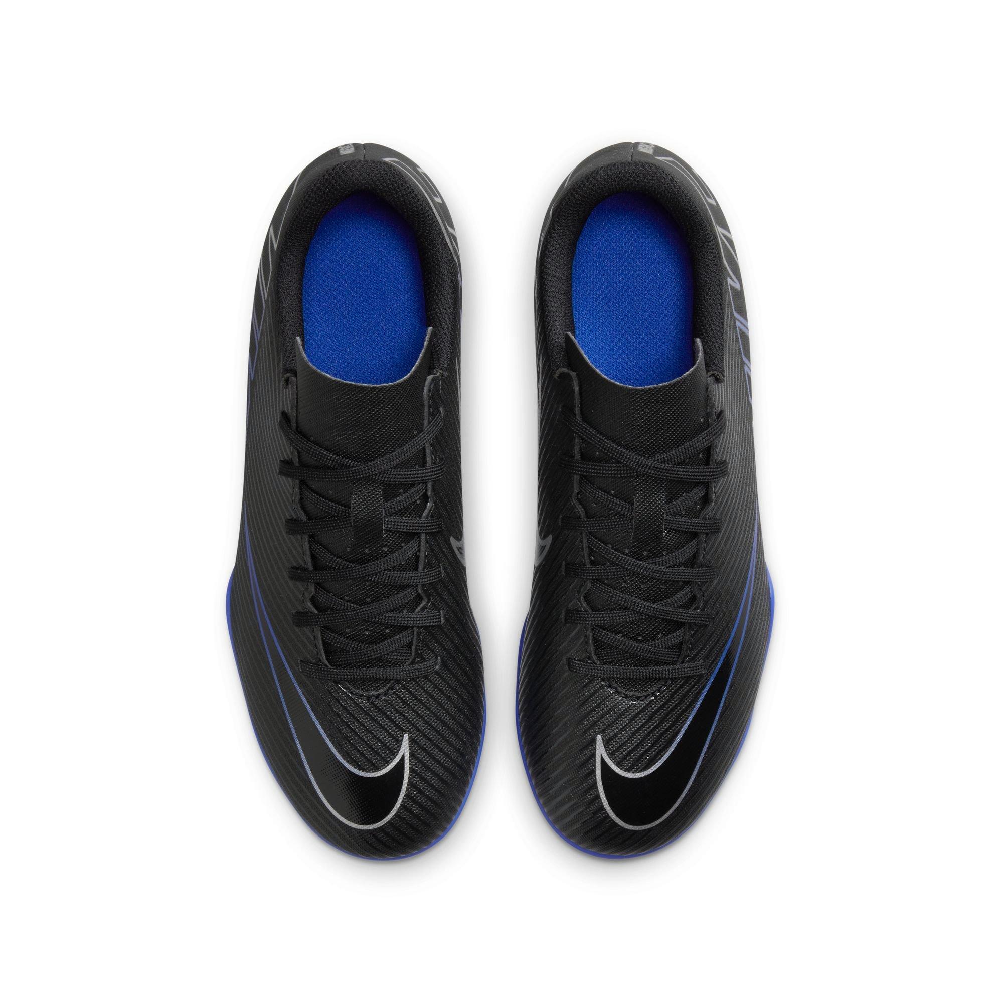 Nike Jr. Mercurial Vapor 15 Club MG Grade School Boys' "Black/Chrome/Hyper Royal" Soccer Cleat