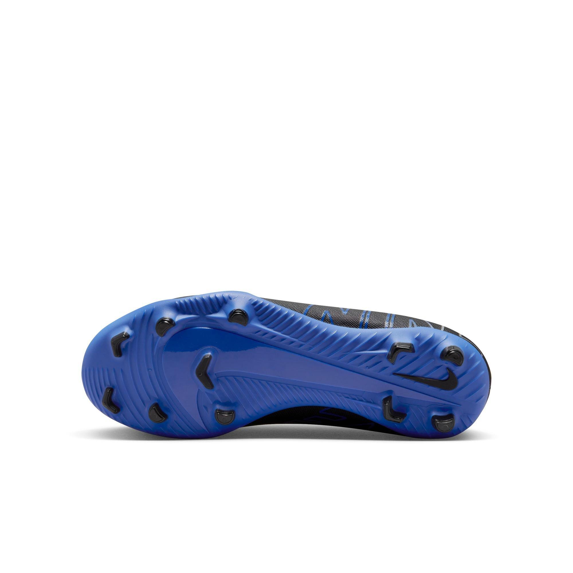 Nike Jr. Mercurial Vapor 15 Club MG Grade School Boys' "Black/Chrome/Hyper Royal" Soccer Cleat