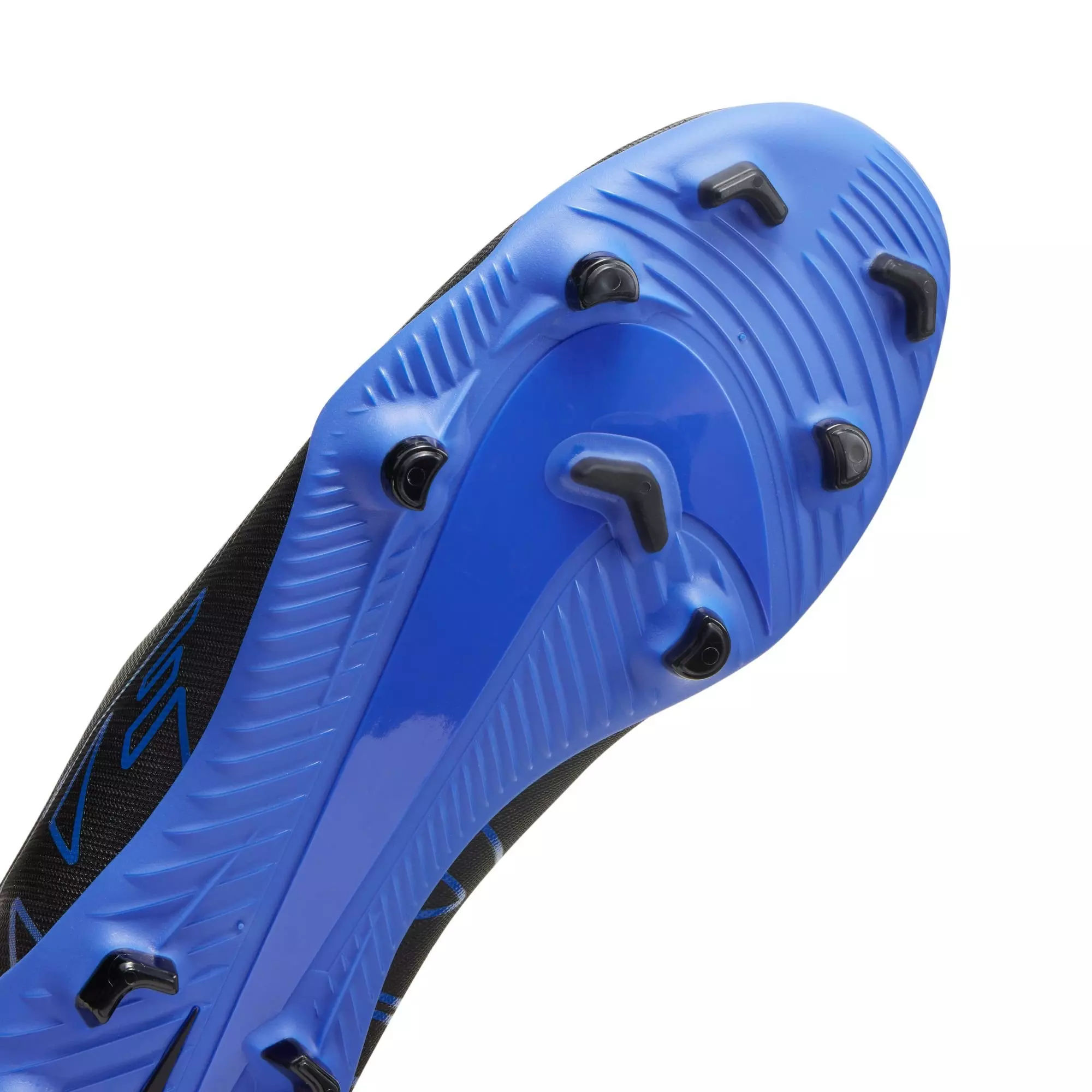 Nike Jr. Mercurial Vapor 15 Club MG "Black/Chrome/Hyper Royal" Grade School Boys' Soccer Cleat - BLACK/BLUE