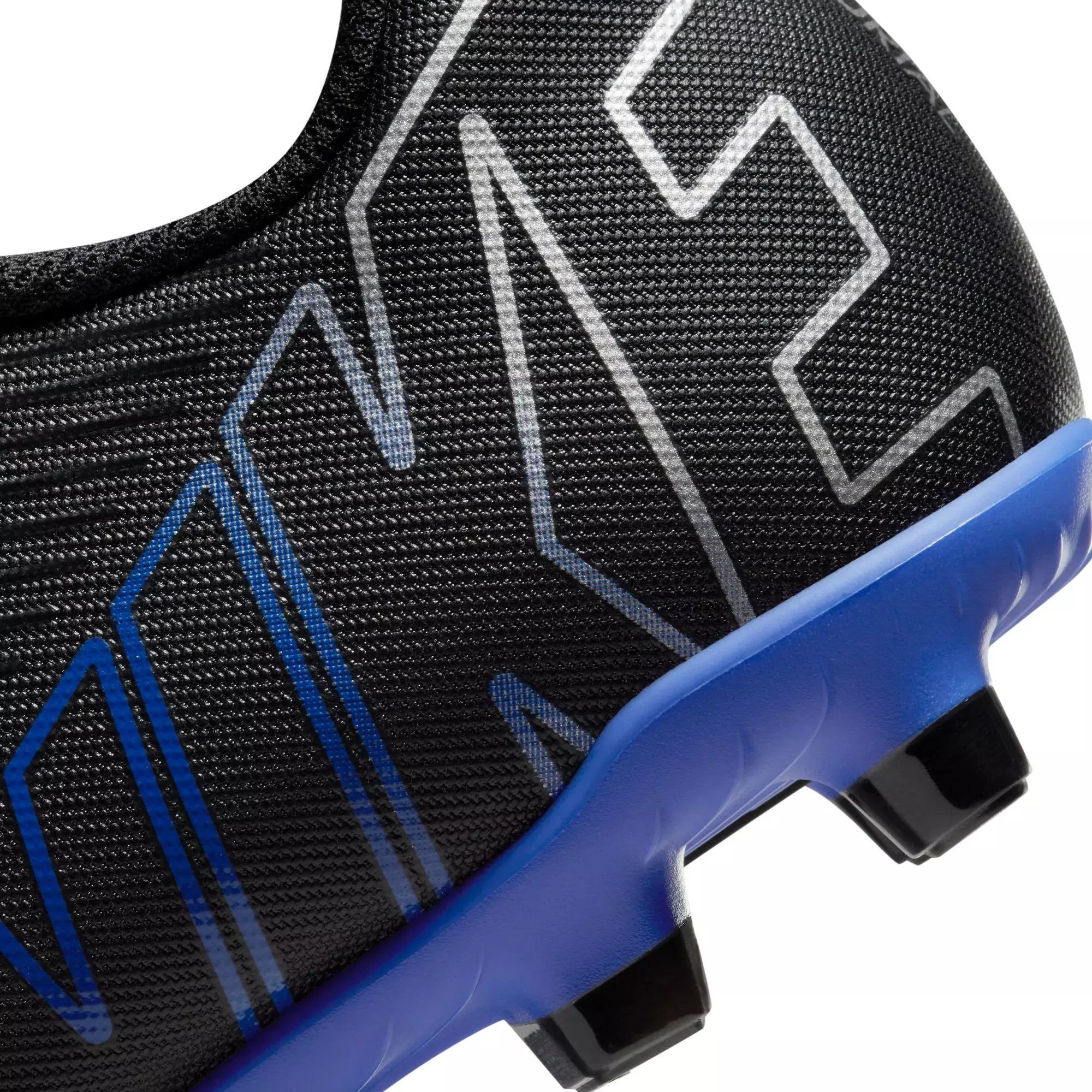 Nike Jr. Mercurial Vapor 15 Club MG "Black/Chrome/Hyper Royal" Grade School Boys' Soccer Cleat - BLACK/BLUE