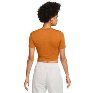 Nike Women's Sportswear Essential Gel Slim Crop Tee-Orange