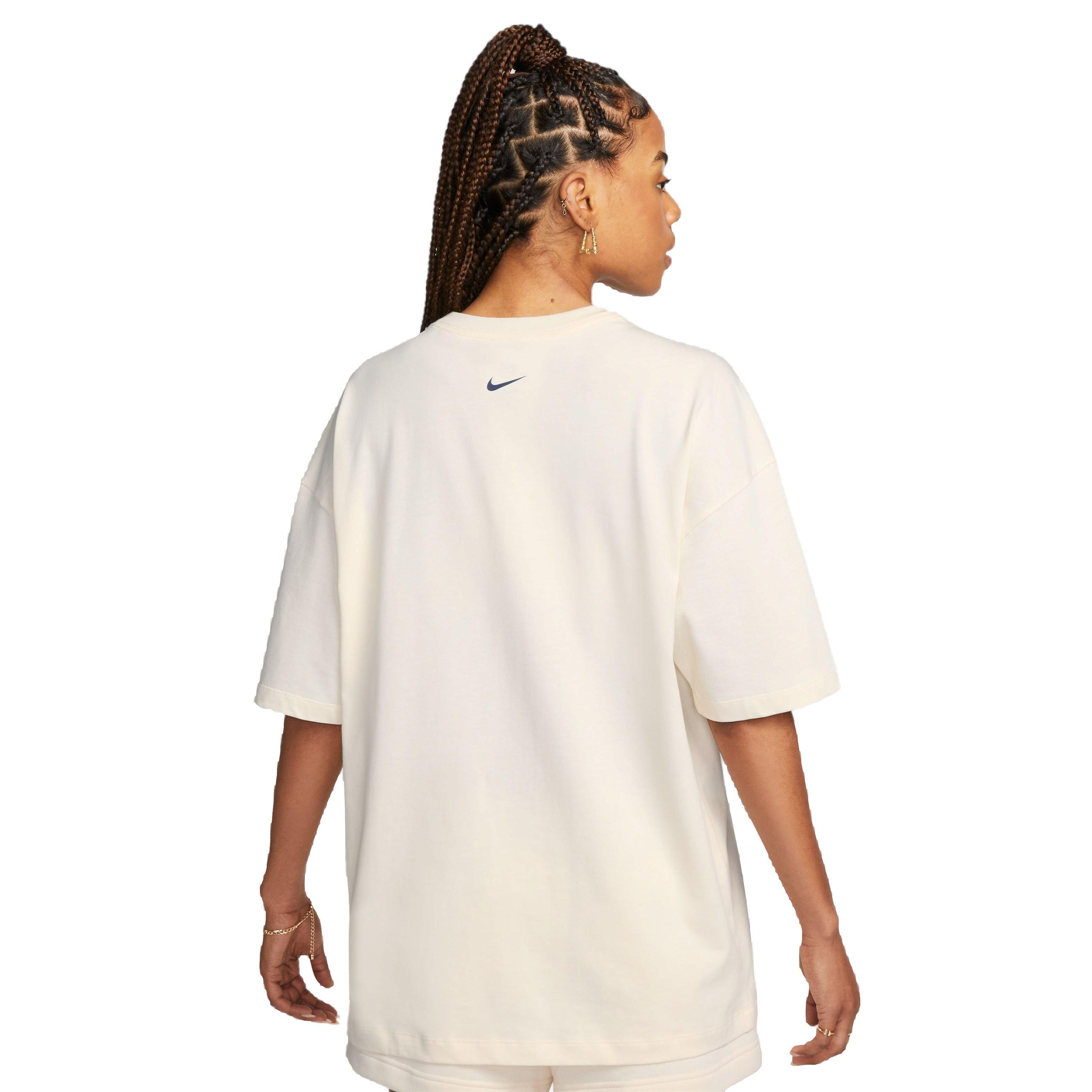Nike Women's Sportswear Gel Essentials Campus Tee-Ivory - IVORY Thumbnail View 2