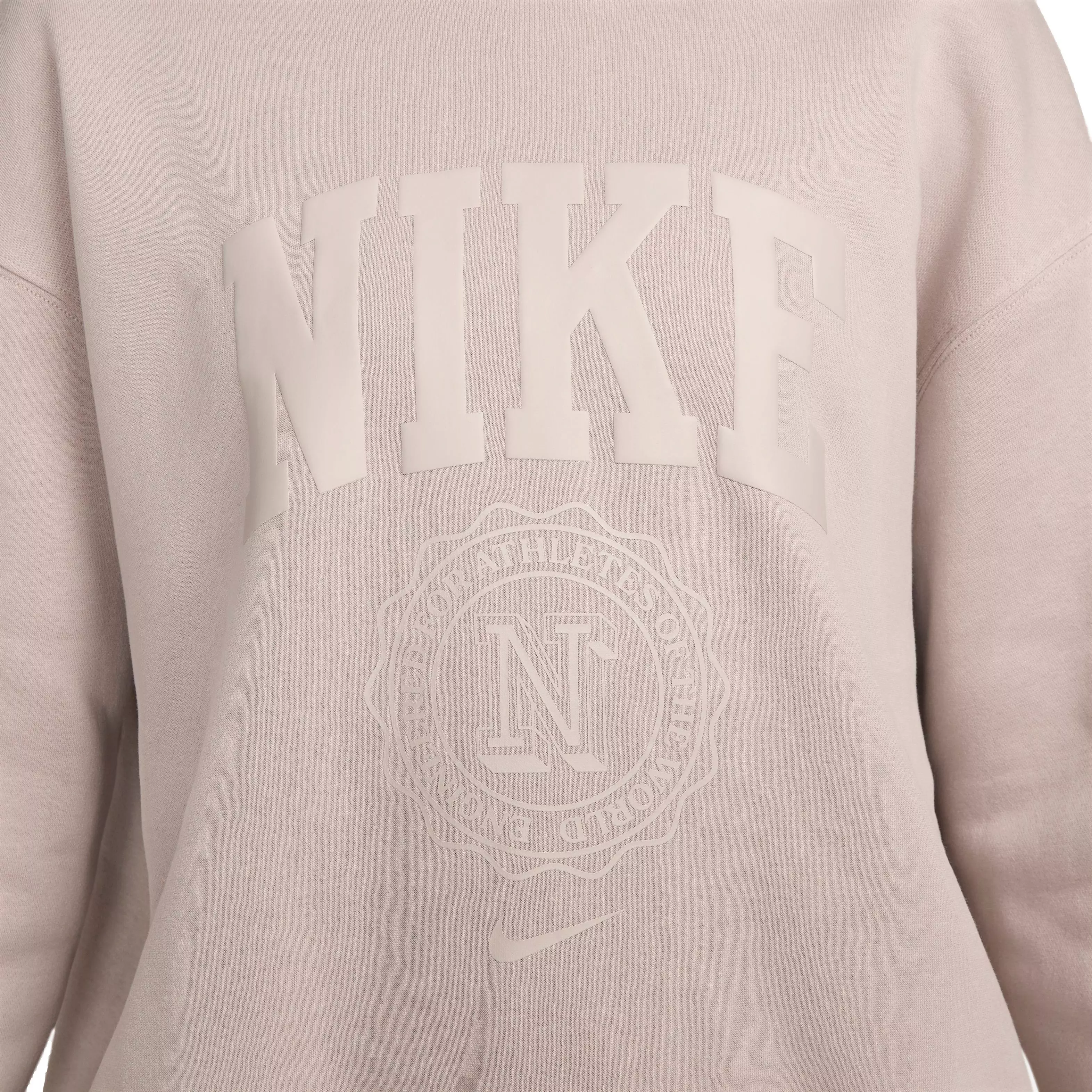 Nike Women's Sportswear Phoenix Fleece Oversized Campus Crewneck Sweatshirt - TAN