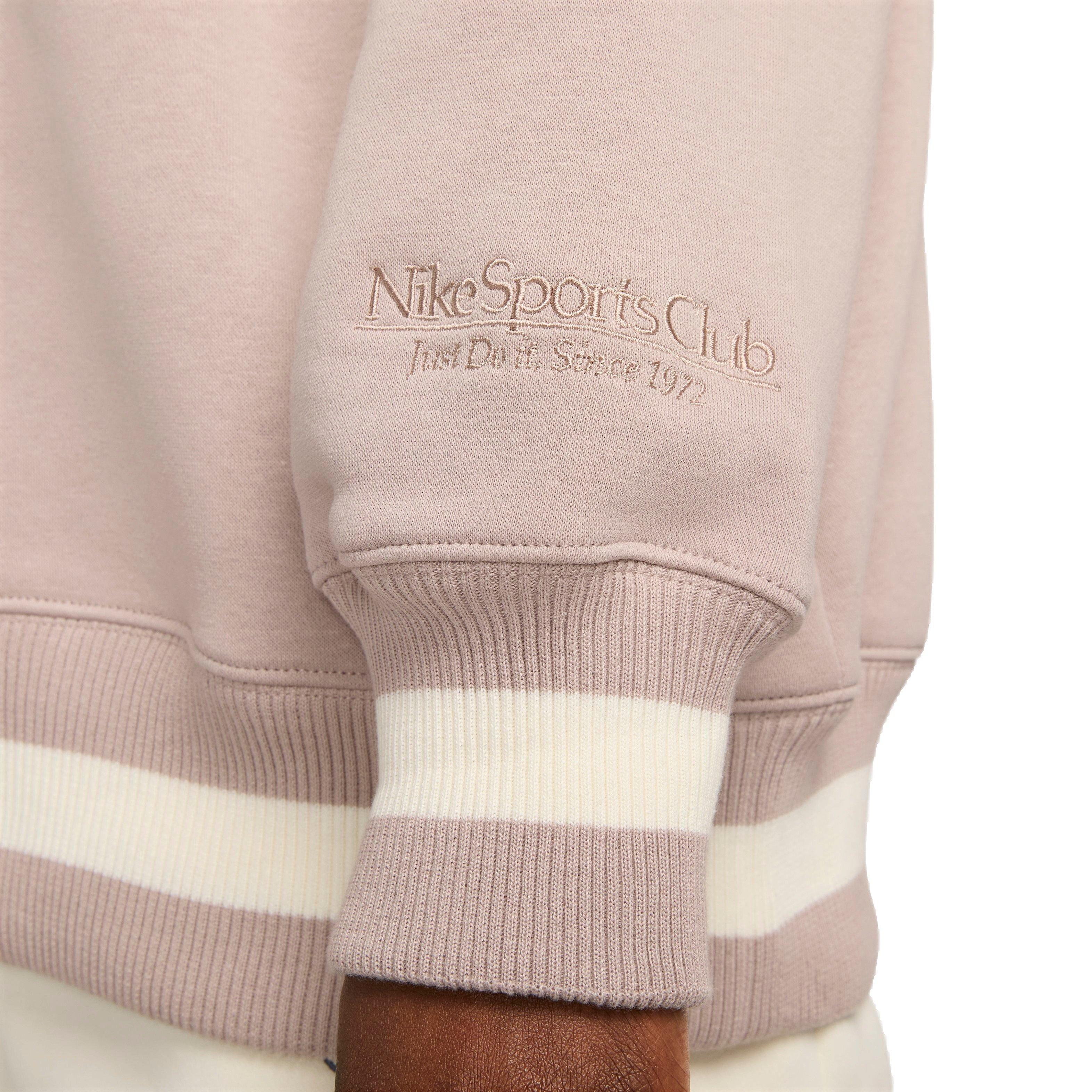 Nike Women's Sportswear Phoenix Fleece Oversized Campus Crewneck Sweatshirt - TAN Thumbnail View 5