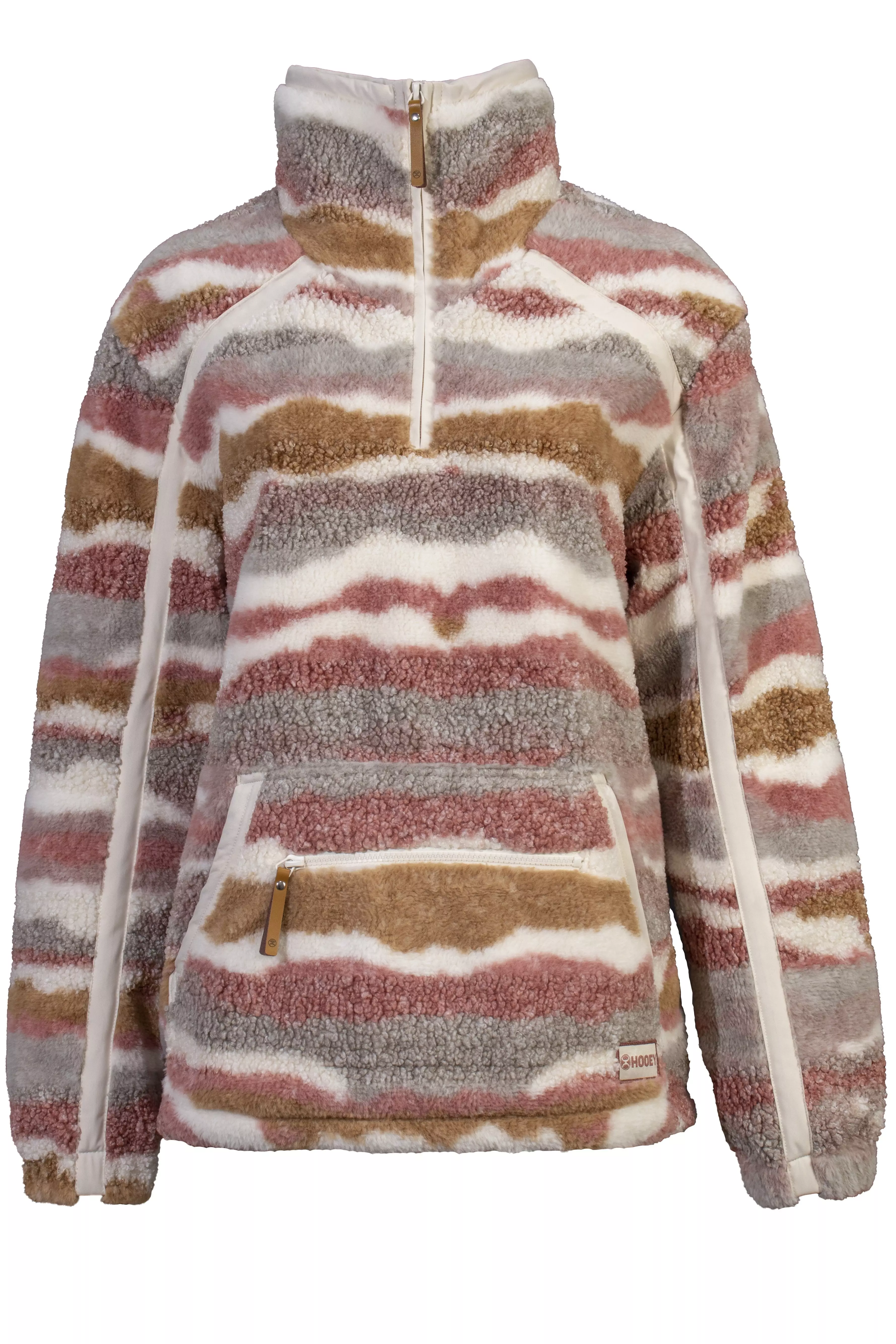 Hooey Women's Sherpa 1/4-Zip Pullover-Cream - CREAM