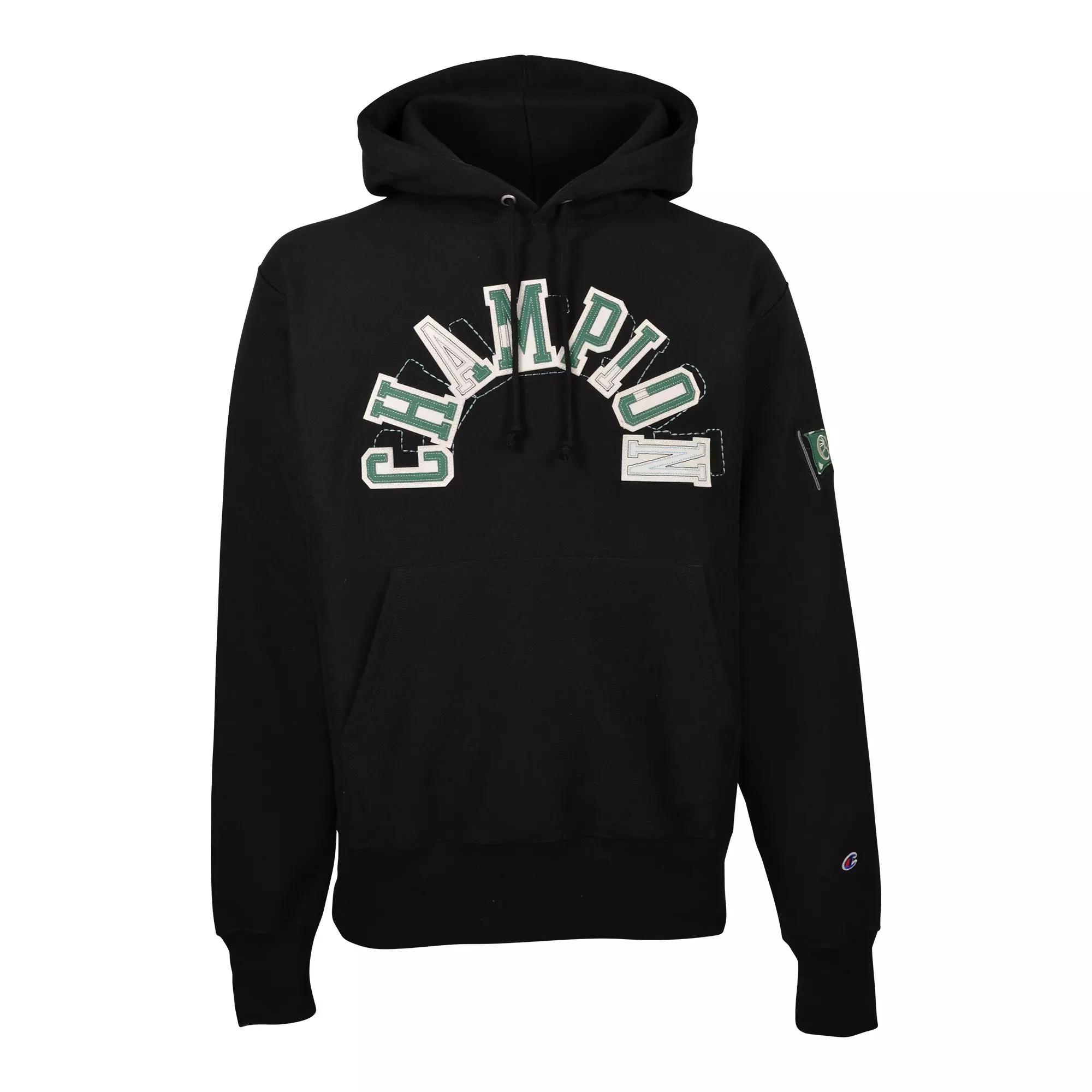 Champion Men's Vintage Collegiate Reverse Weave Hoodie - Black - BLACK